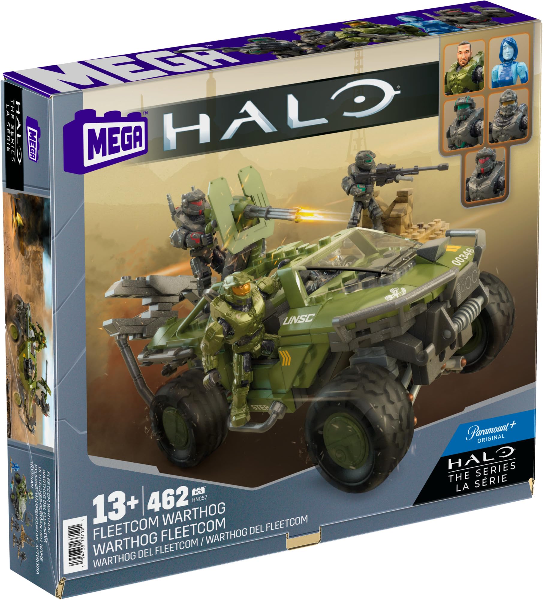 MEGA Halo The Series FLEETCOM Warthog ATV Building Set with 5 Figures - 469-Piece Playset for Ages 13+ 5
