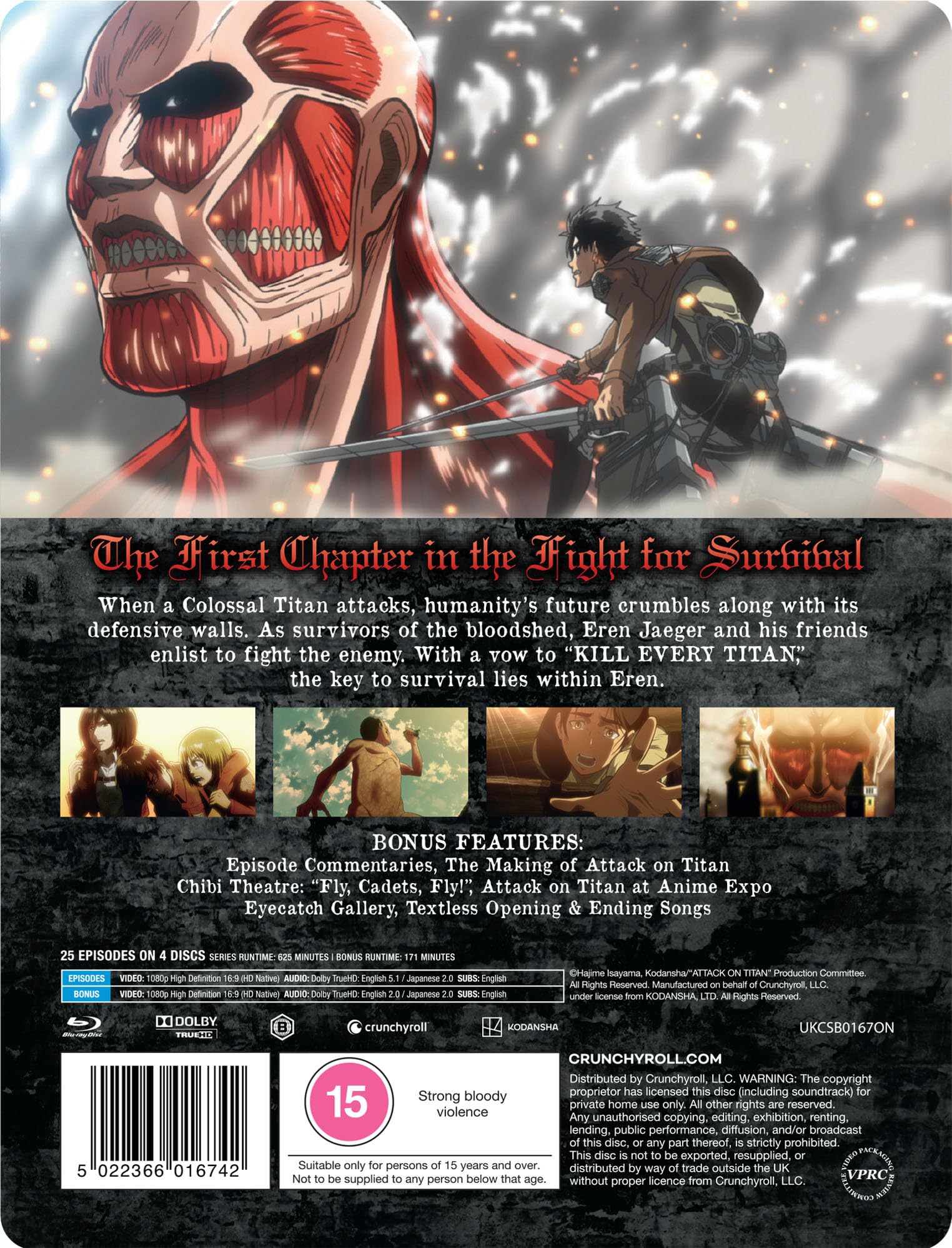 Attack on Titan: Season 1 Steelbook Edition [Blu-ray] 4