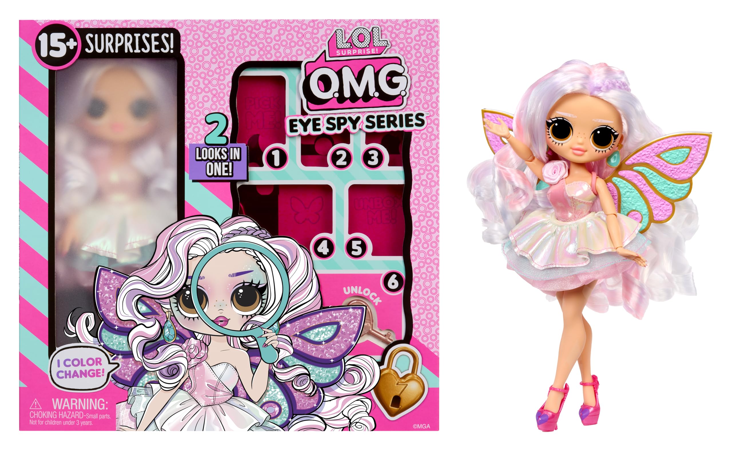 L.O.L. Surprise! OMG Eye Spy Series Doll - Fairy Character | Color Change Surprise | Includes Fashions 7