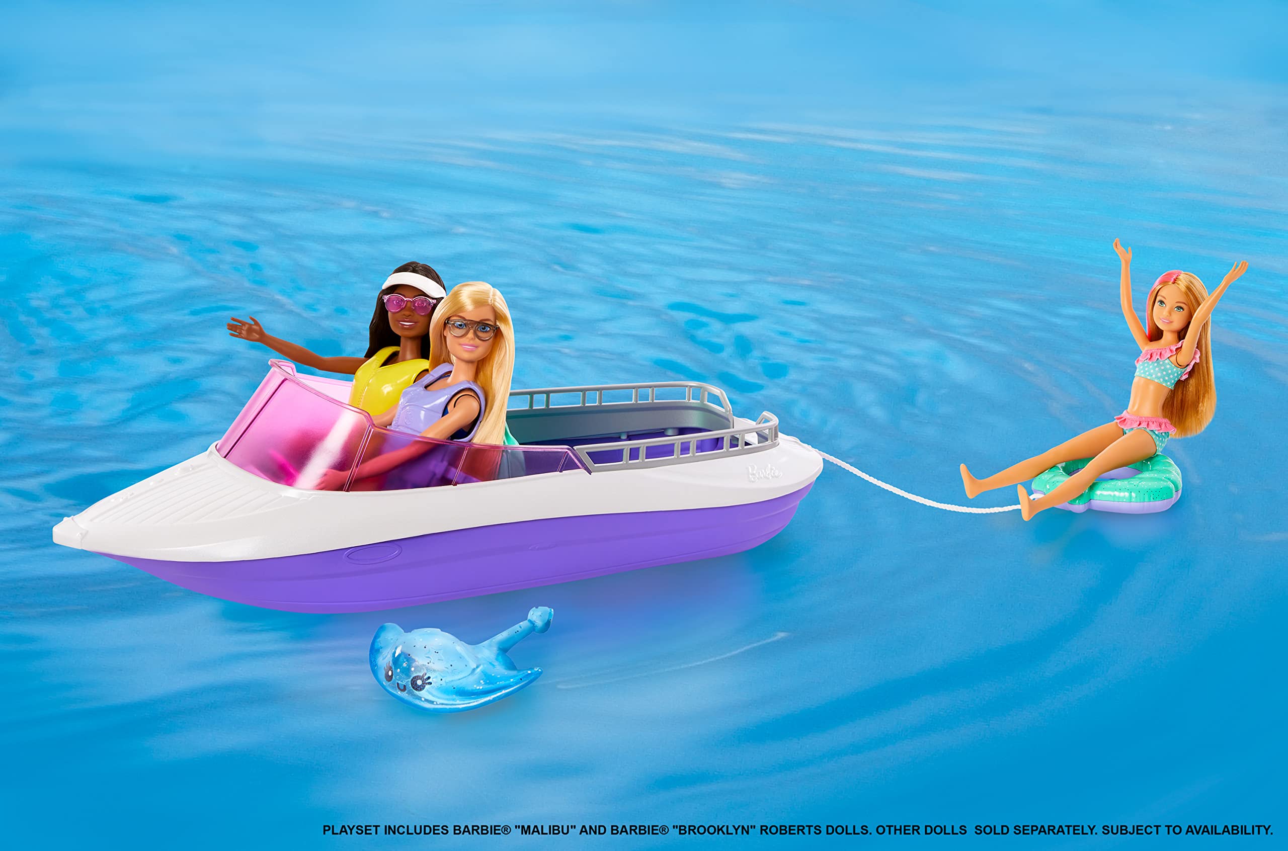Barbie Mermaid Power Playset - 18-inch Floating Boat with 2 Dolls & Accessories | Ages 3+