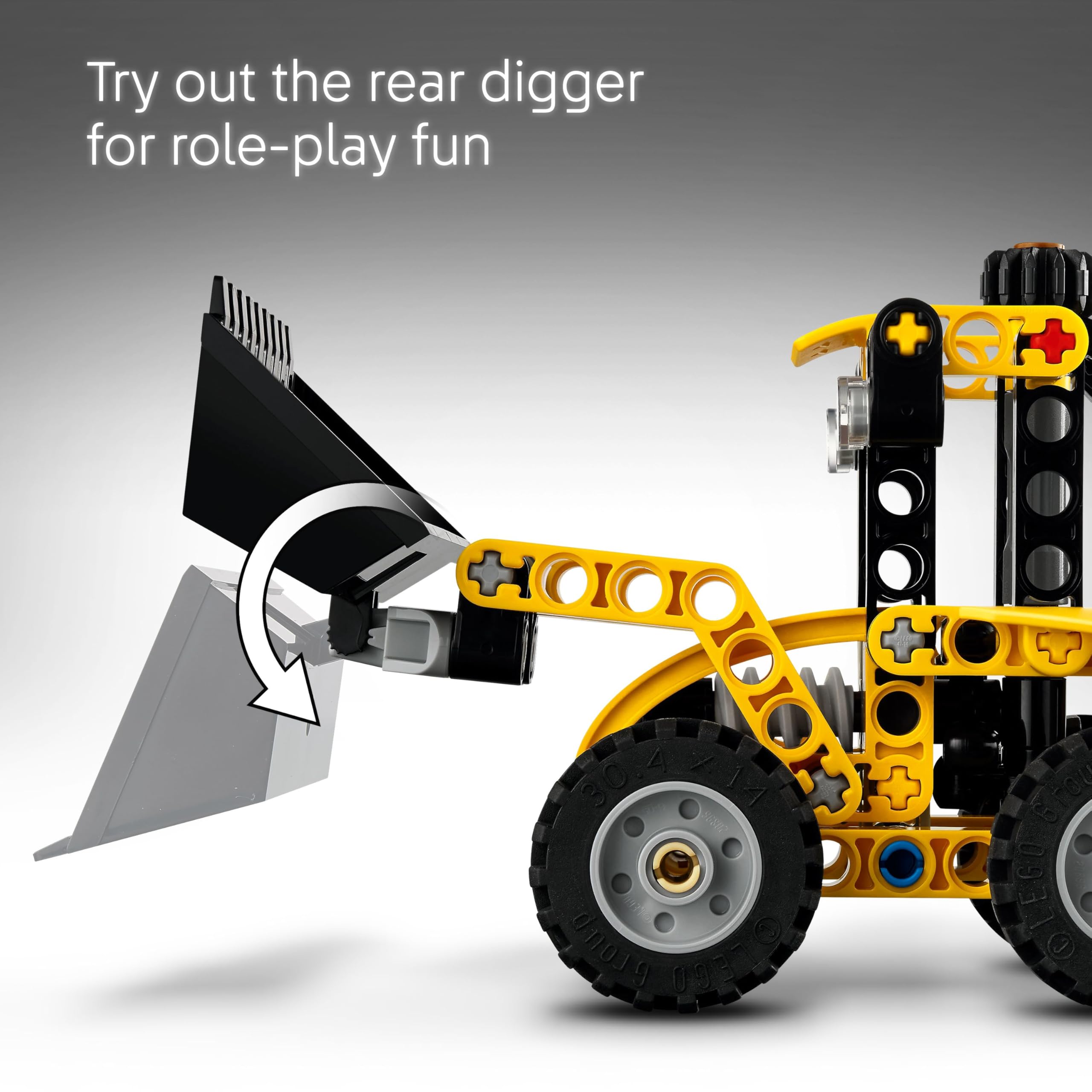 LEGO Technic Backhoe Loader Construction Vehicle Toy - 104-Piece Set for 7+ Year Olds 9