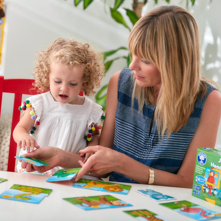 Orchard Toys Jungle Heads and Tails Card Game - 2-in-1 Matching & Memory Game for Toddlers