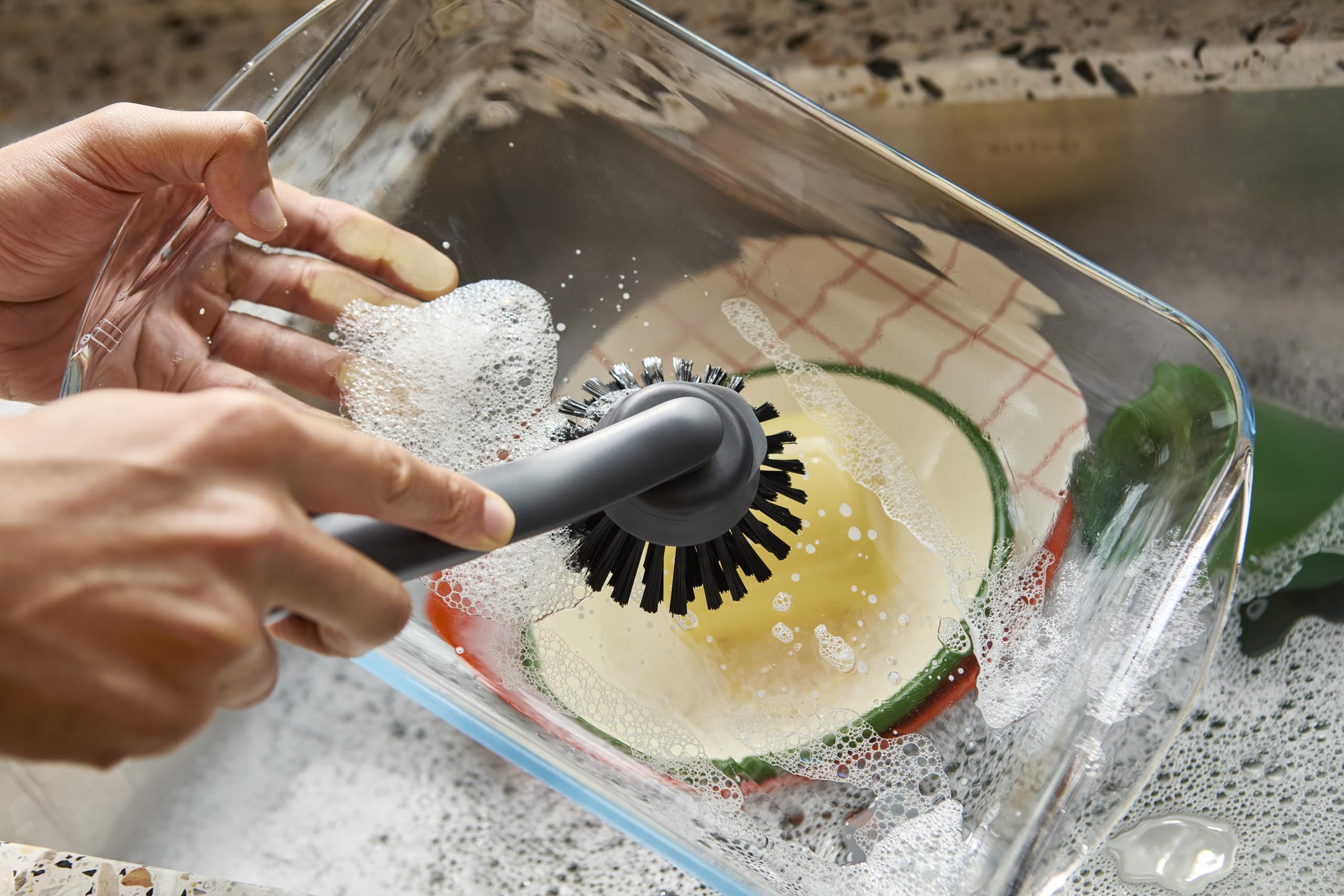 Joseph Joseph SinkTech Dish Brush Replacement Heads - Pack of 2, Graphite 6