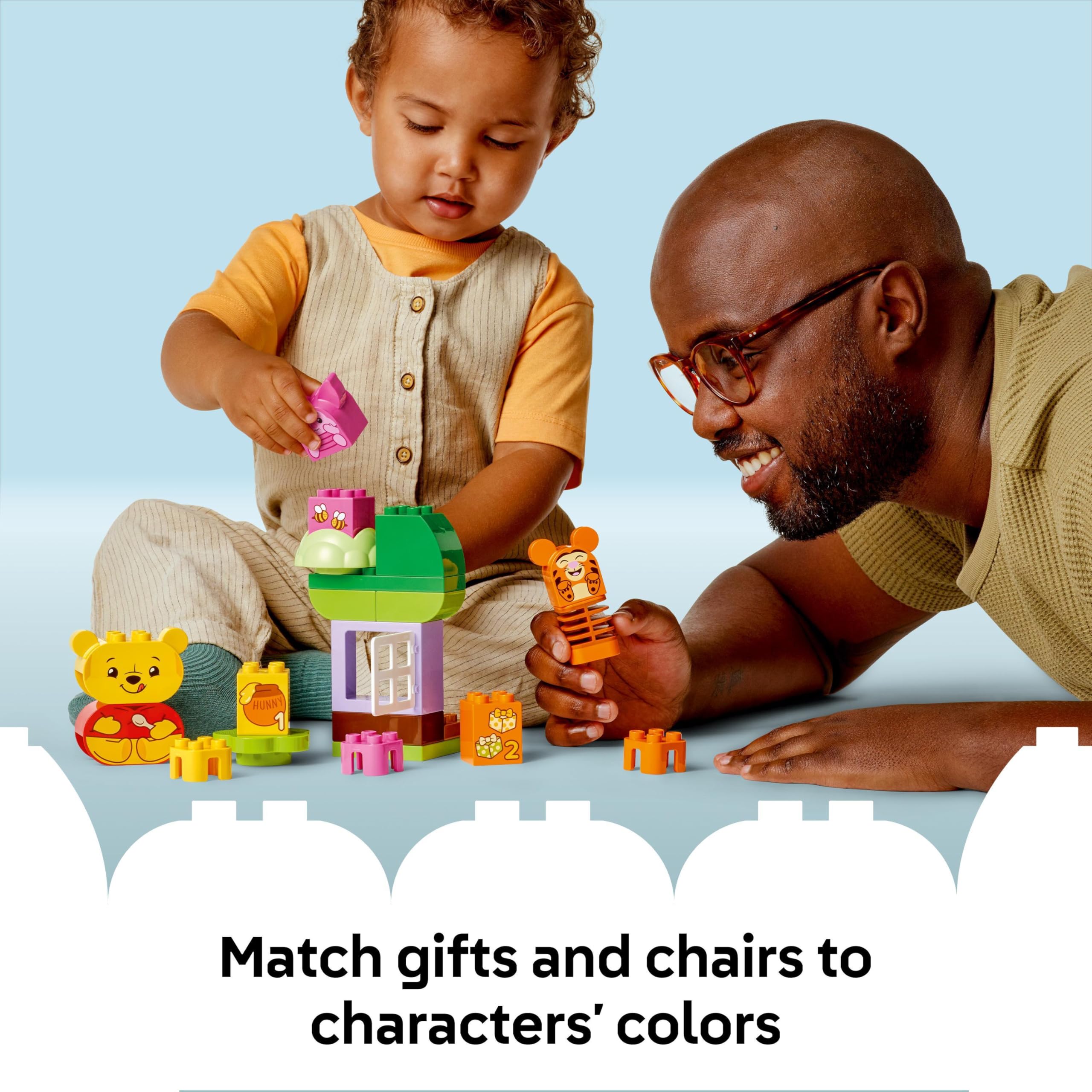 LEGO DUPLO Disney Winnie the Pooh’s Birthday Party Building Toy - 22-Piece Set for Toddlers 18 Months+ 4