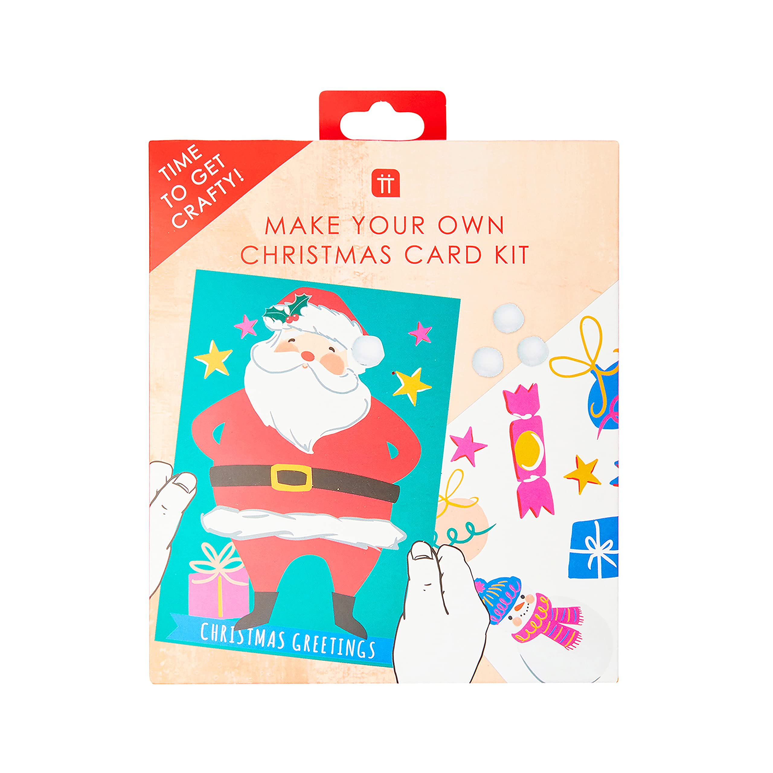 Talking Tables Christmas Card Making Craft Kit for Kids - 12-Pack with Envelopes & Decorations 1