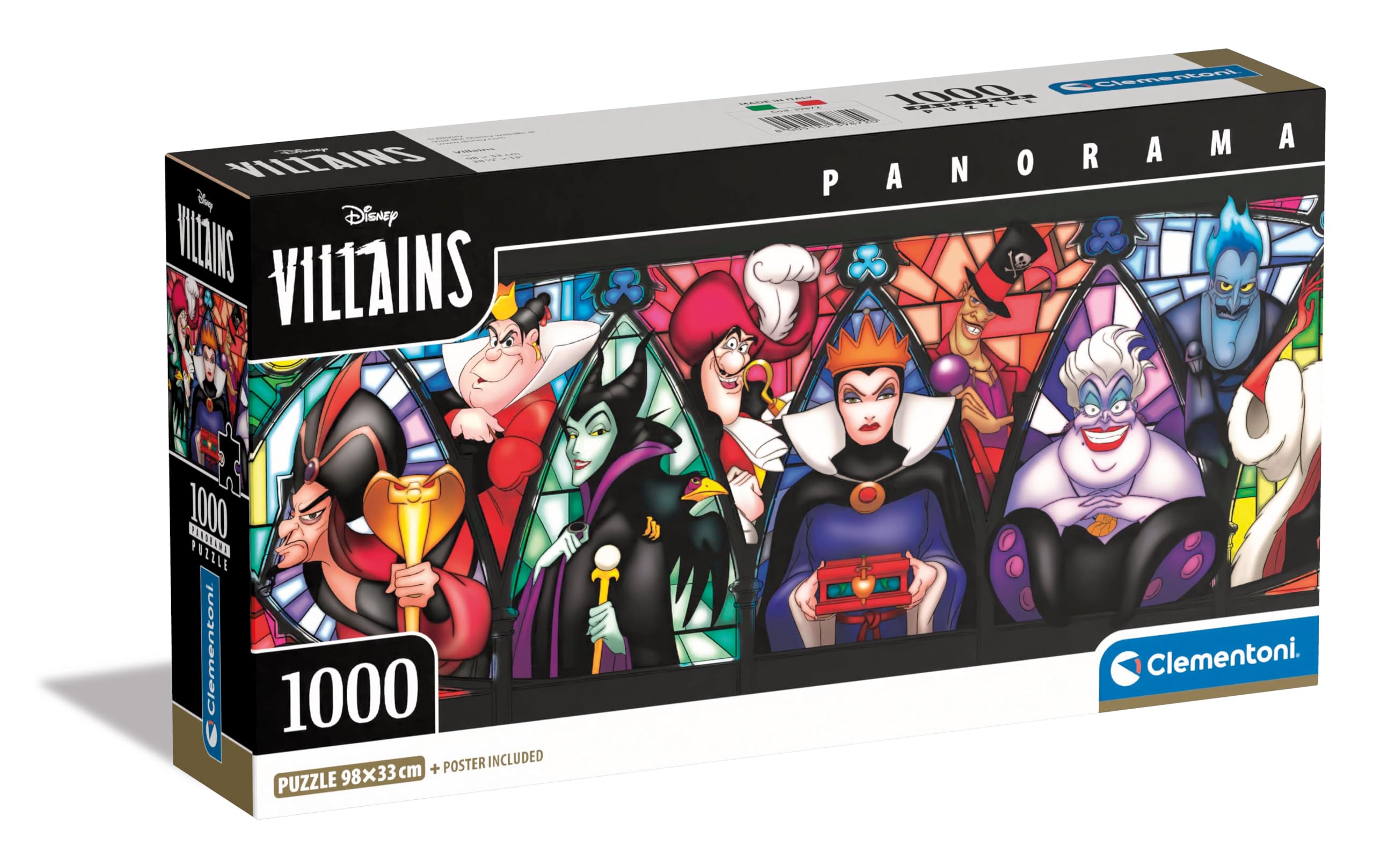 Clementoni Jigsaw Puzzle Disney Villains - 1000 Pieces | 98 x 33 cm Completed Size