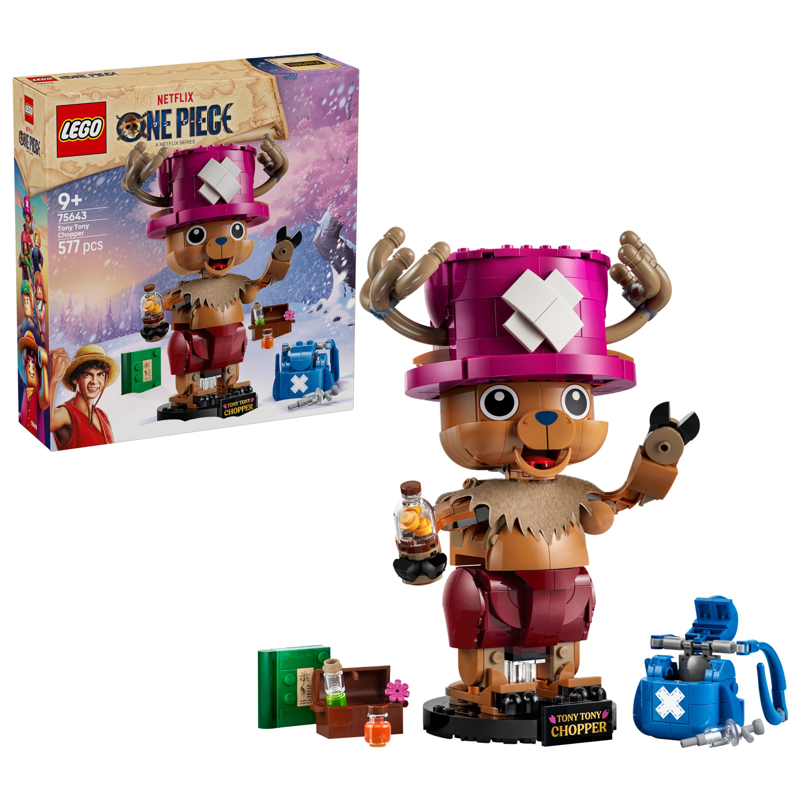 LEGO ONE PIECE Tony Tony Chopper Figure Building Set | Ages 9+ | Model 75643
