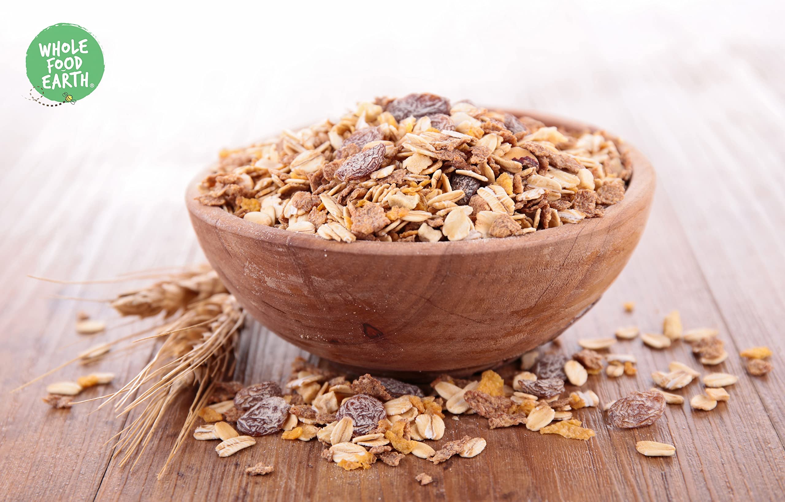 Wholefood Earth Toasted and Malted Wheat Flakes 500g | GMO Free | High Fibre | Vegan 3