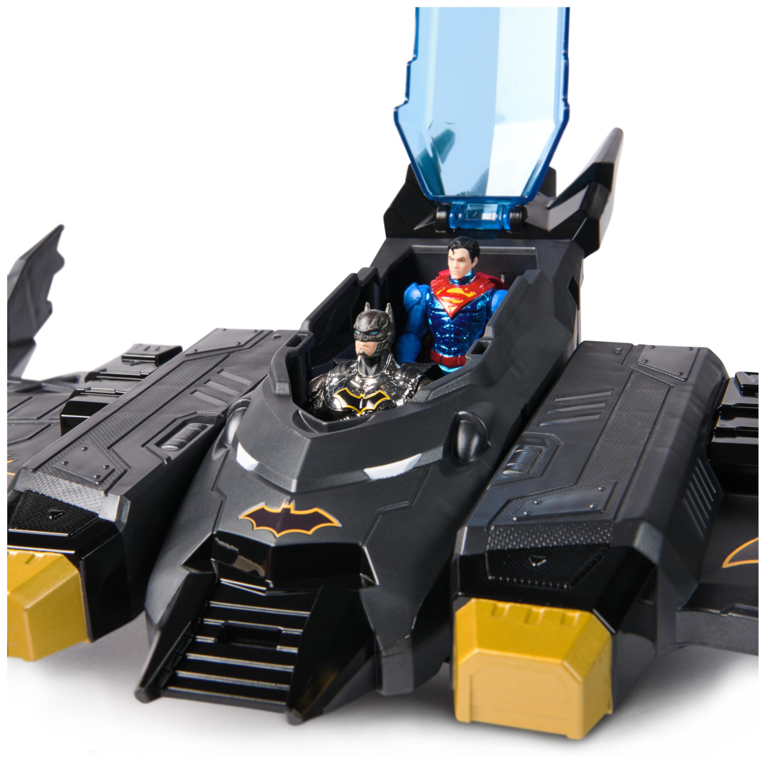 Metal Force Transforming Batwing - 2-in-1 Playset with Figures & Cards 7