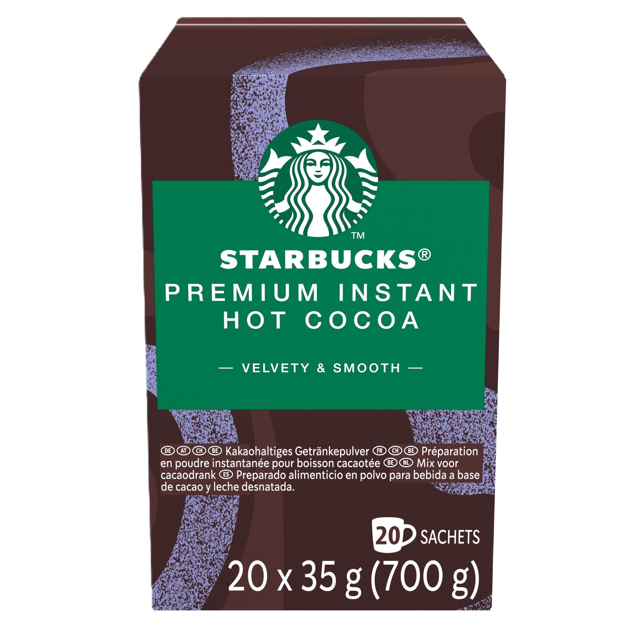 STARBUCKS Premium Instant Hot Chocolate Sachets - 20 x 35g 12