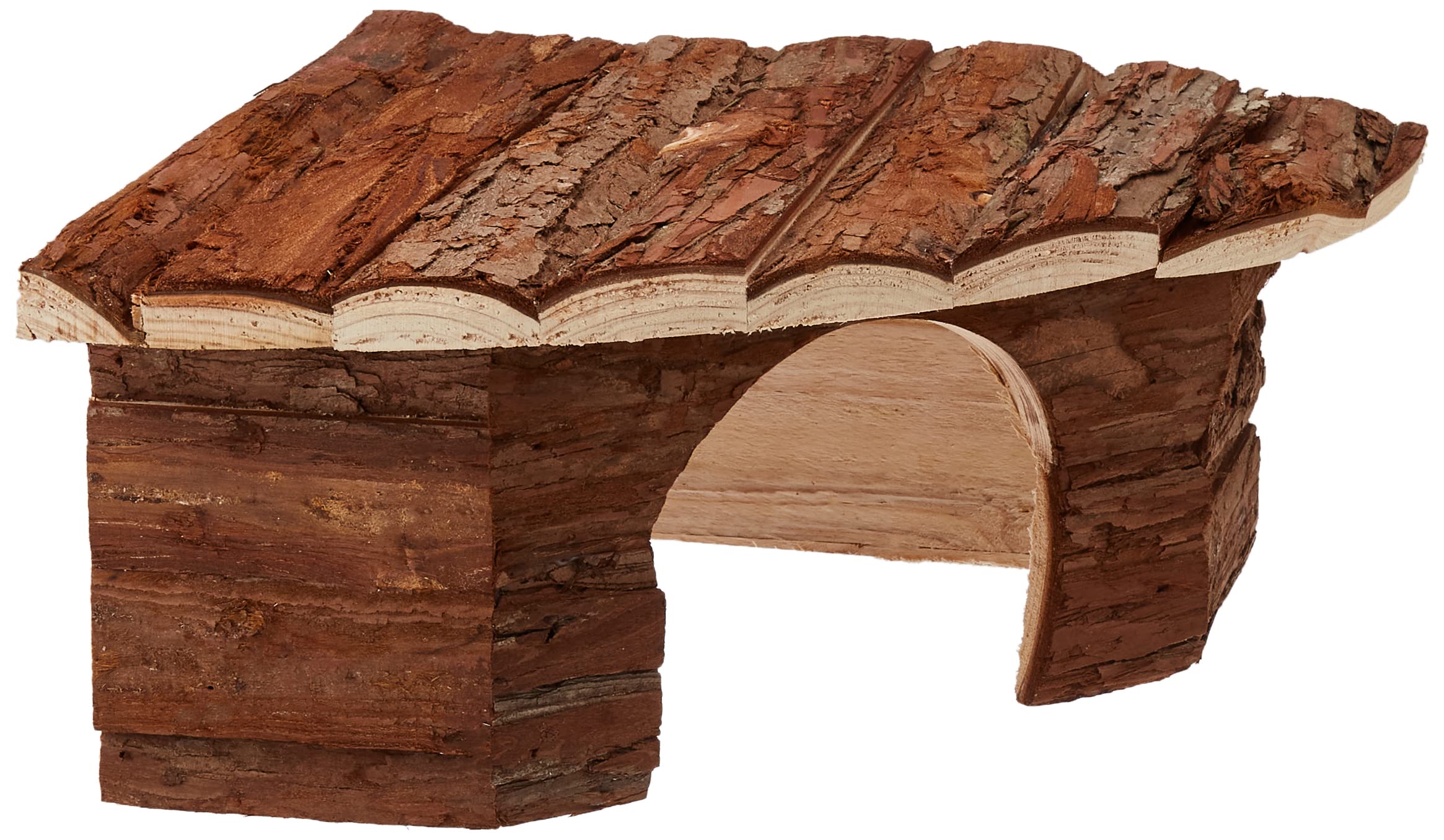 Croci Natural Wood Hamster & Rodent House - Angular Space-Saving Design | 42x15x30 cm