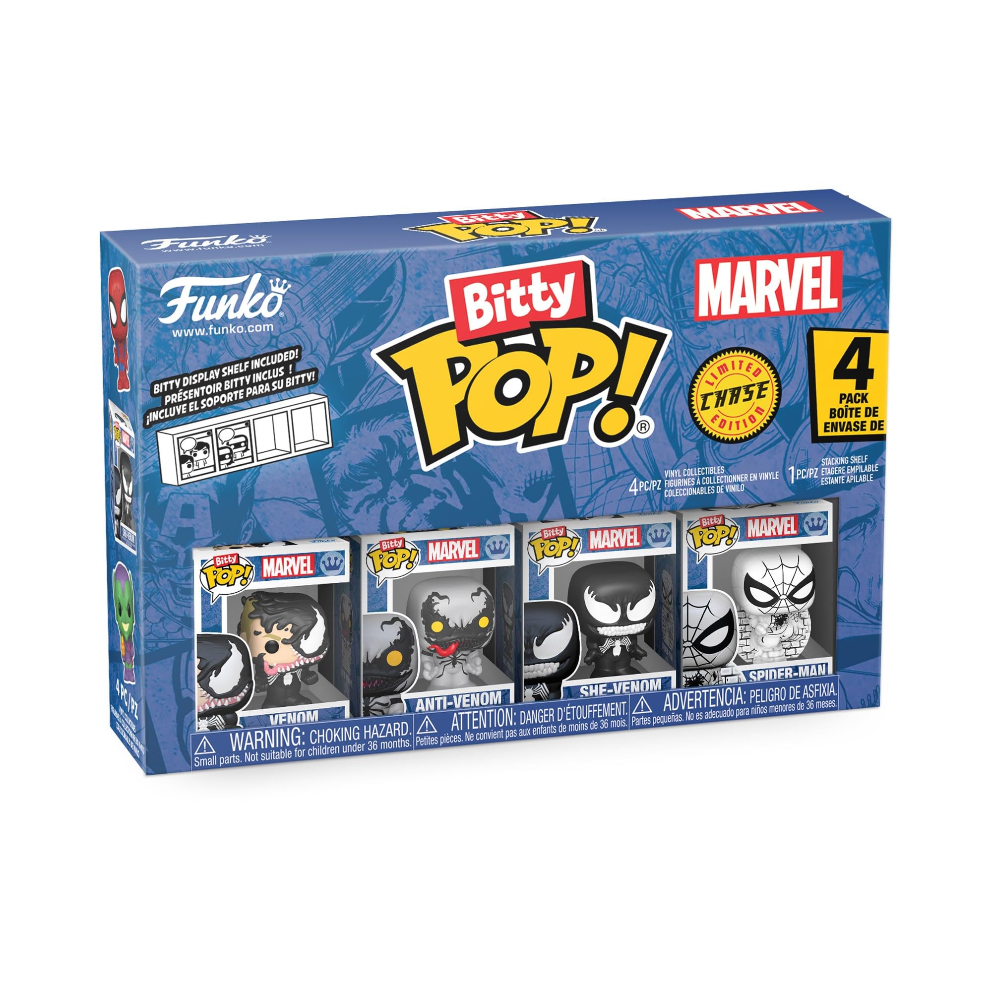 Funko Bitty Pop! Spider-Man - Venom 4pk with Mystery Mini Figure 1