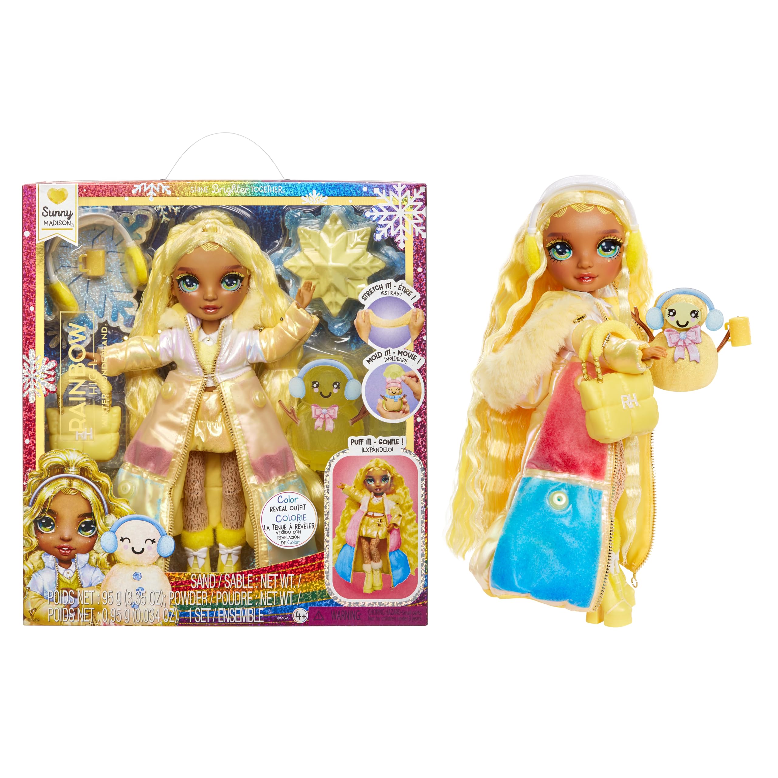 Rainbow High Winter Wonderland - Sunny (Yellow) - 28 cm Fashion Doll with Magic Snow Outfit 9