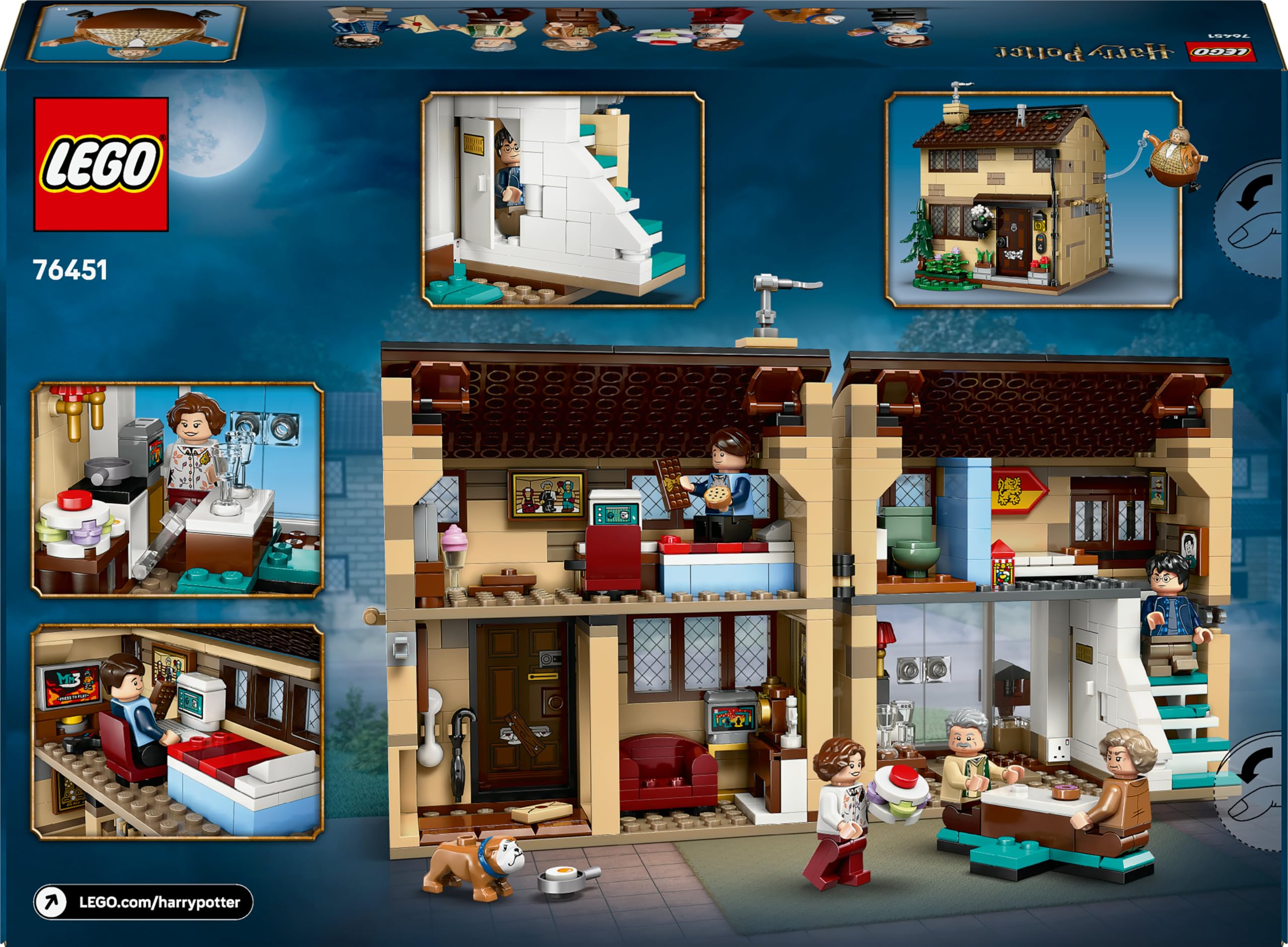 LEGO Harry Potter Privet Drive: Aunt Marge's Visit - 639-Piece Buildable House Playset for Ages 8+ 7