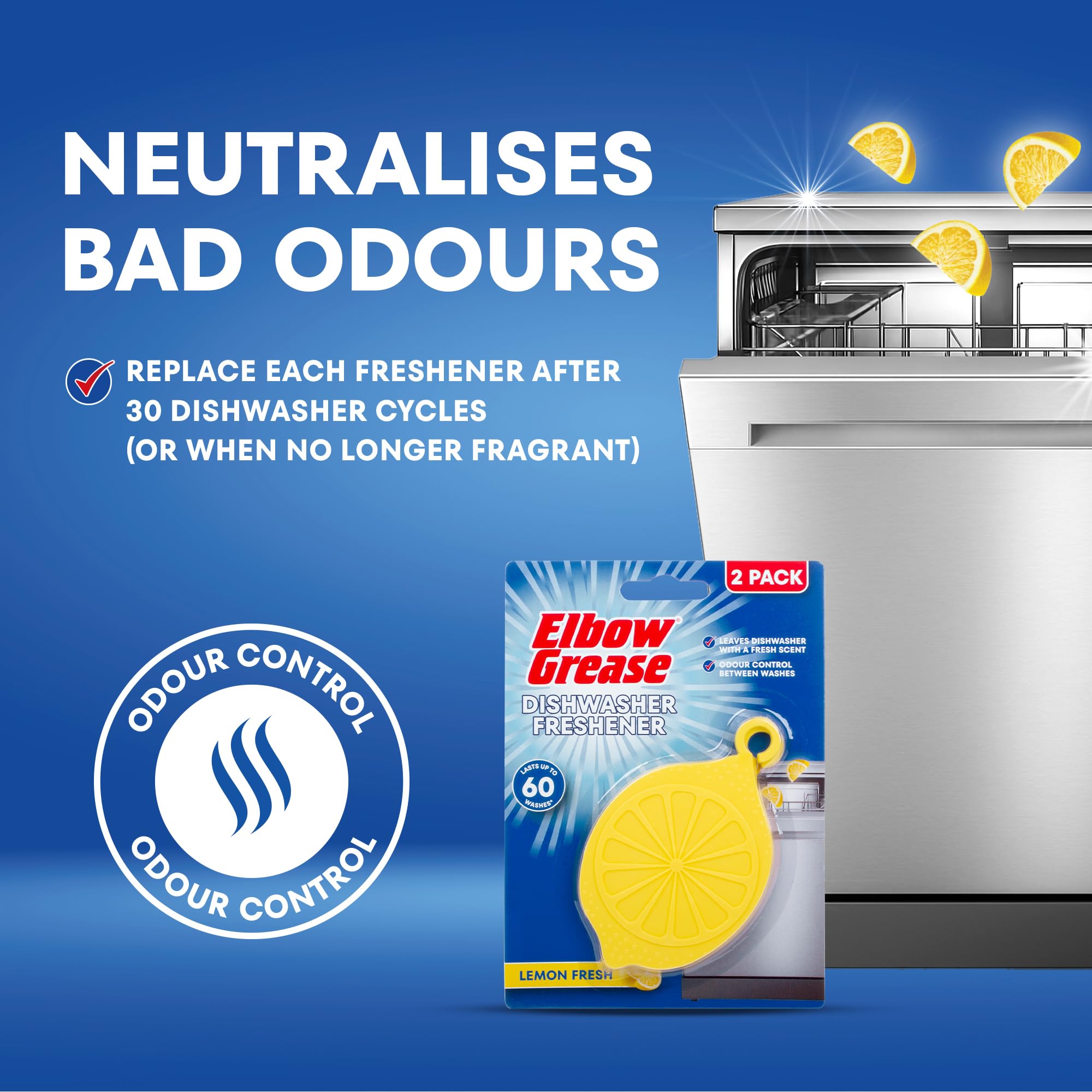 Elbow Grease Dishwasher Freshener - Lemon Scent, Odour Control, 2 Pack 4