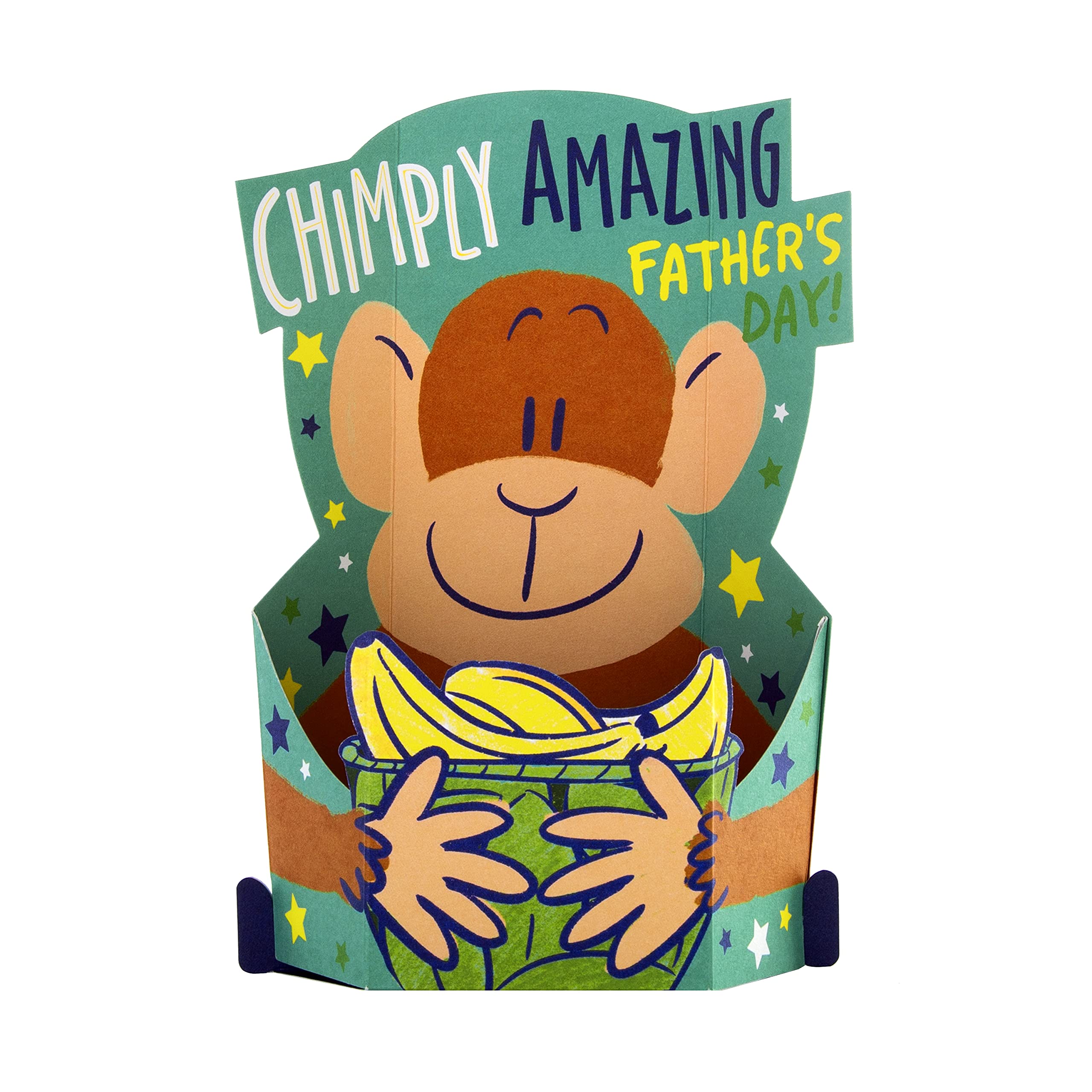 Hallmark Father's Day Pop Up Monkey Card - 3D Game Included | 22.8cm x 15.9cm