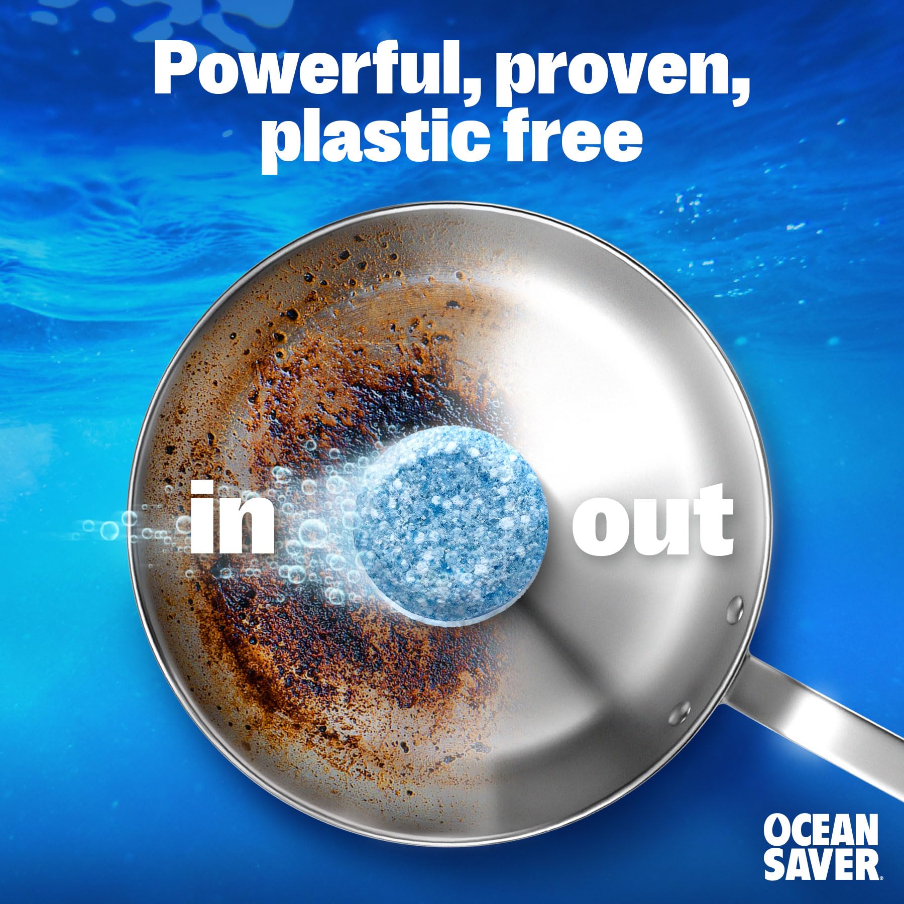 OceanSaver Eco-Friendly Dishwasher Tablets - Pack of 30, Non-Toxic, Plastic-Free & Fully Dissolvable with Rinse Aid & Dishwasher Salt 8