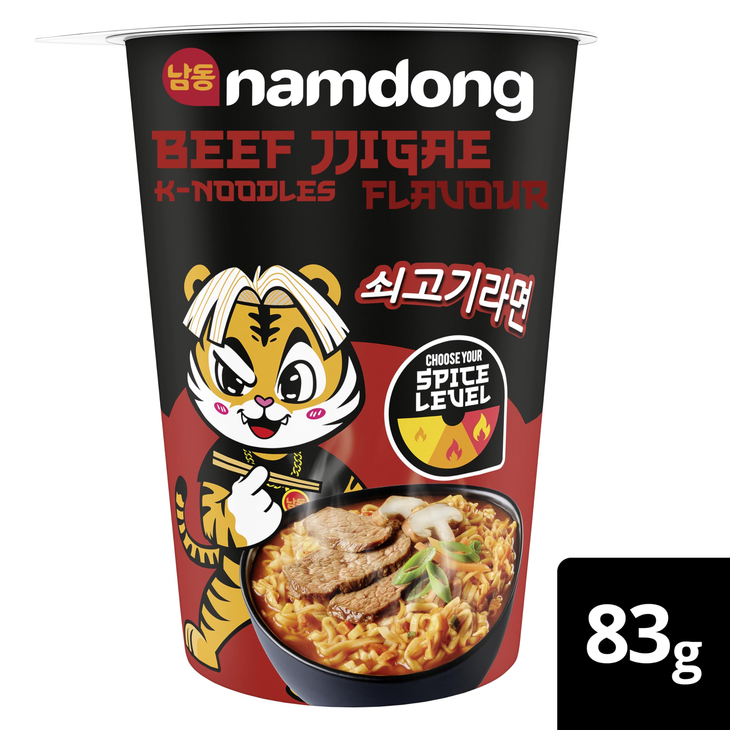 Namdong Beef Jjigae Noodle Pot - Korean Instant Noodles with Spicy Chilli Sachet