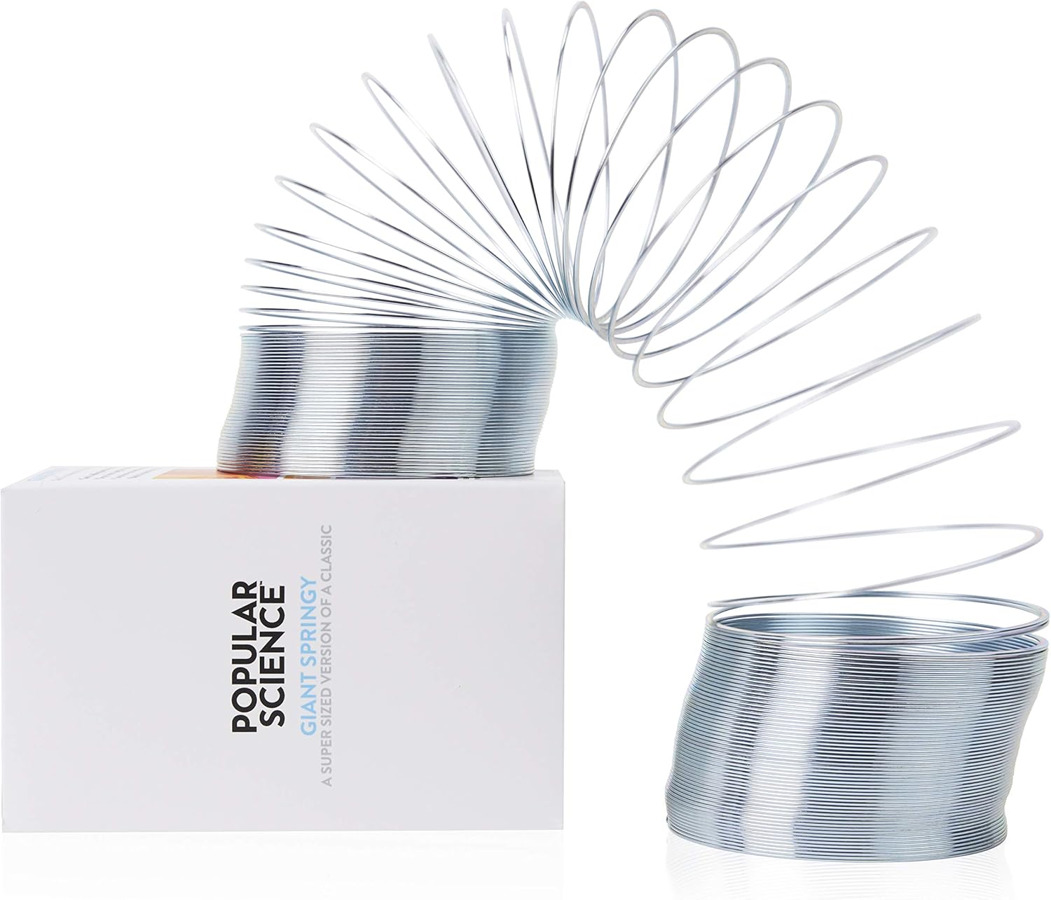 POPULAR SCIENCE Giant Springy Metal Helix Toy - Super-Size Stretchy Spring for Sensory Play & STEM Learning 2