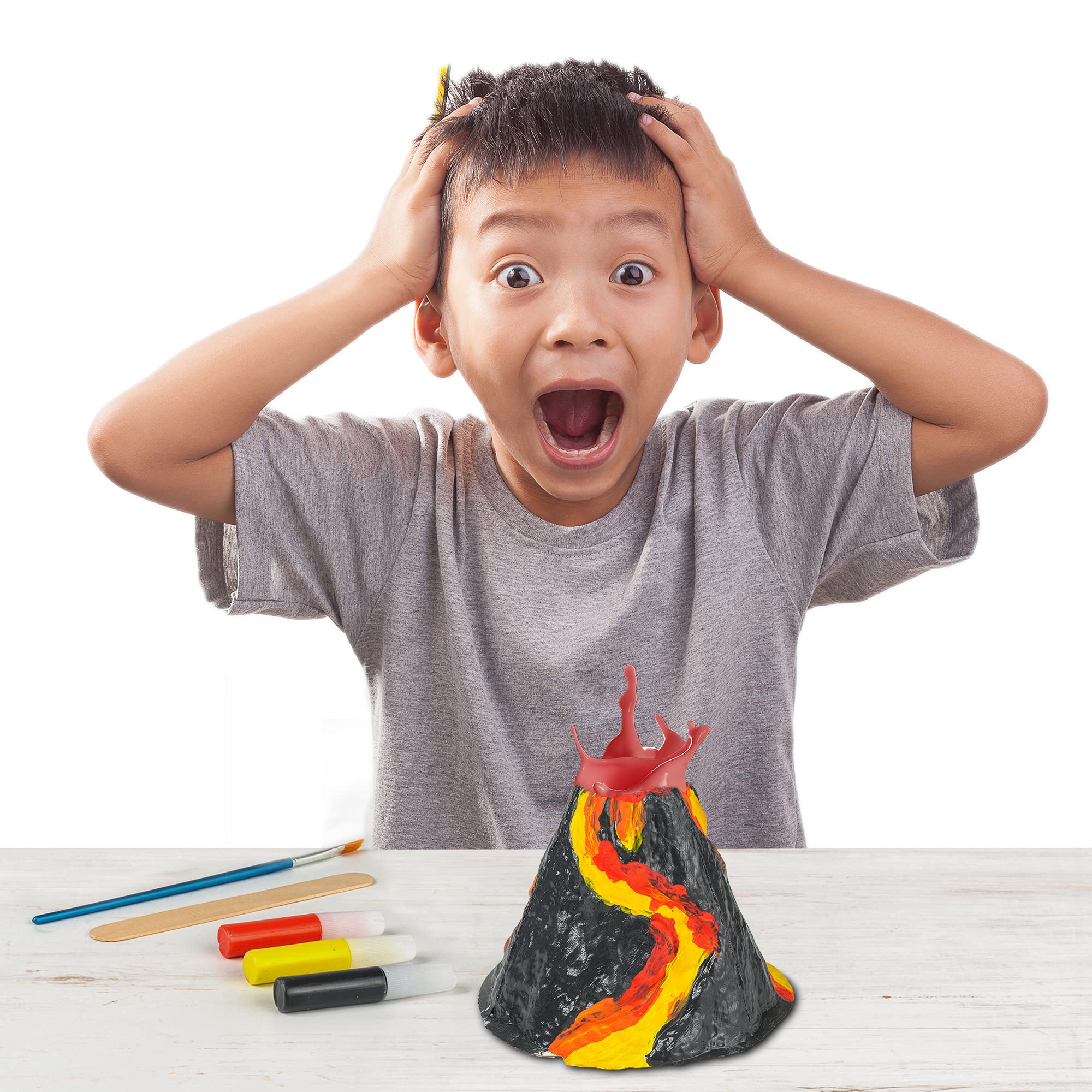 National Geographic Make Your Own Volcano Kit - Erupting Volcano Science Experiment Set for Kids 8+ 4