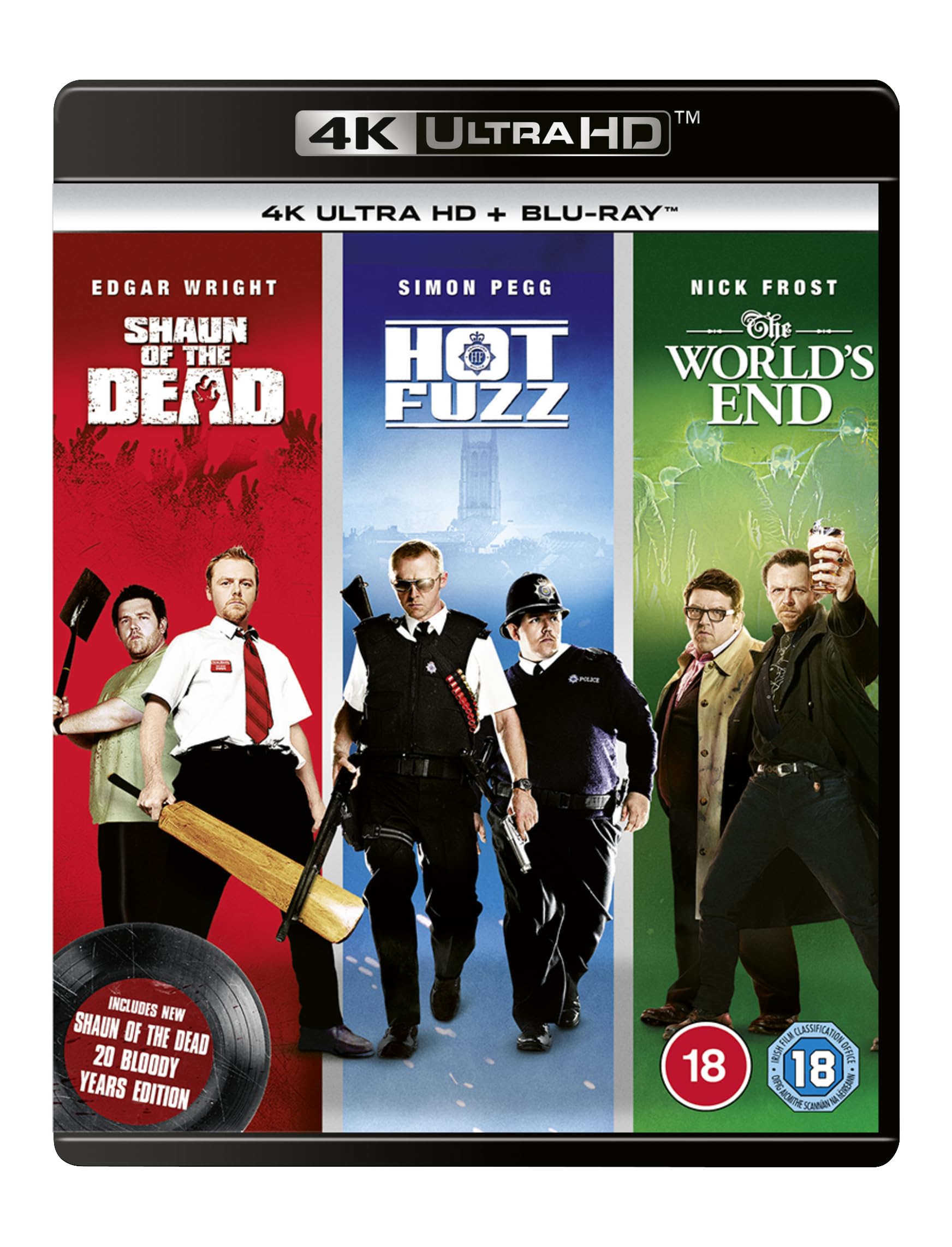 Three Flavours Cornetto Trilogy: Shaun of the Dead / Hot Fuzz / The World's End [4K UHD + Blu-Ray] 1