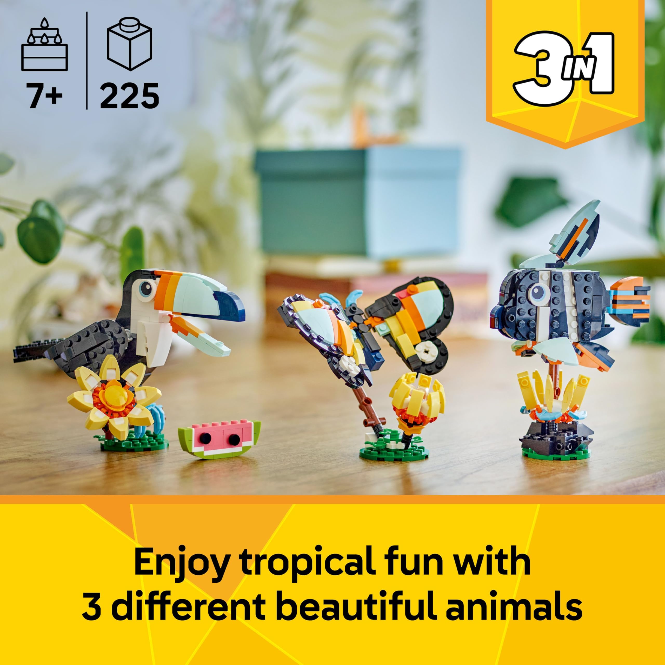 LEGO Creator 3in1 Wild Animals: Tropical Toucan 31173 Building Set | Ages 7+ | 3 Models in 1 2