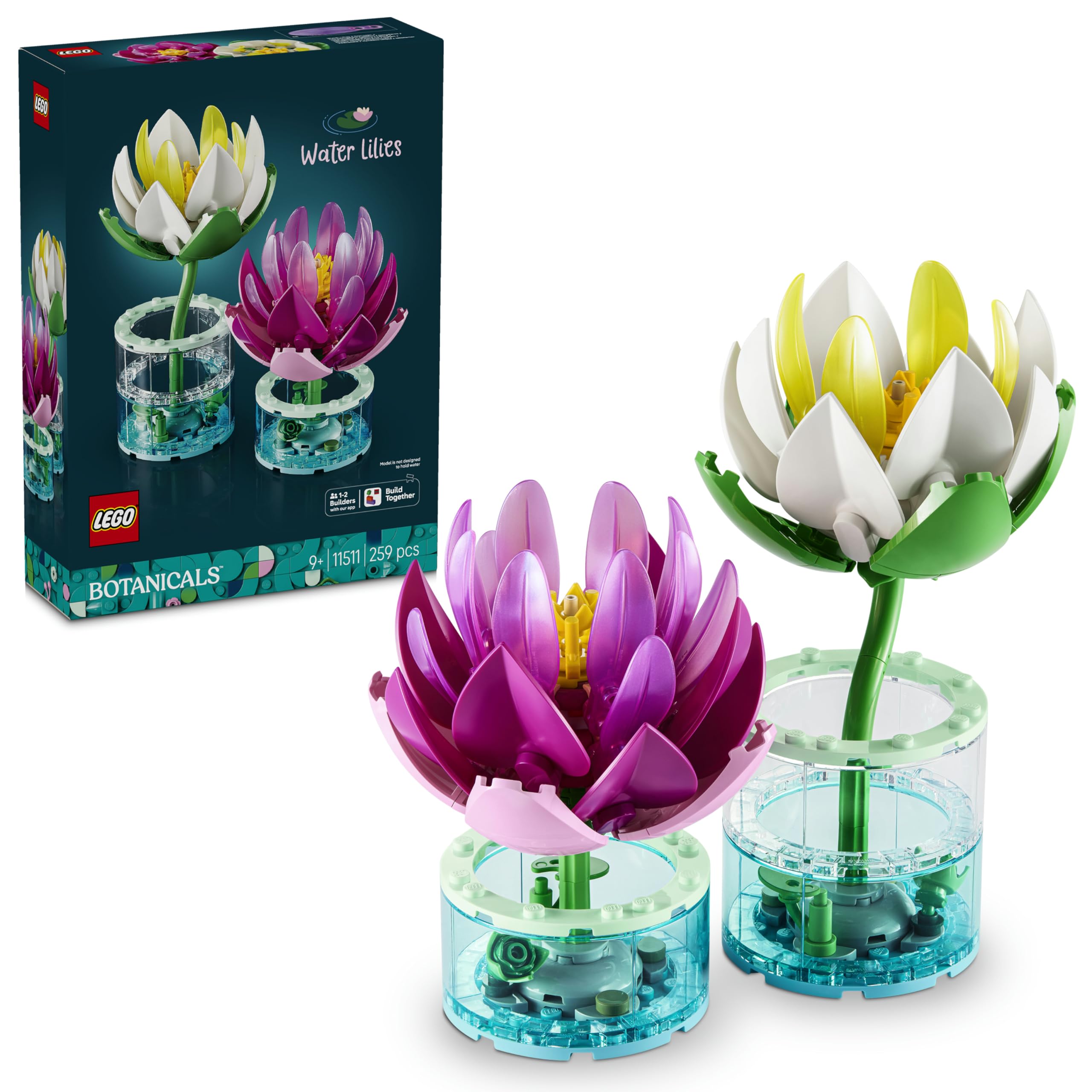 LEGO Botanicals Water Lilies Building Set 11511 - Faux Flowers for Ages 9+ | Multicolor 1