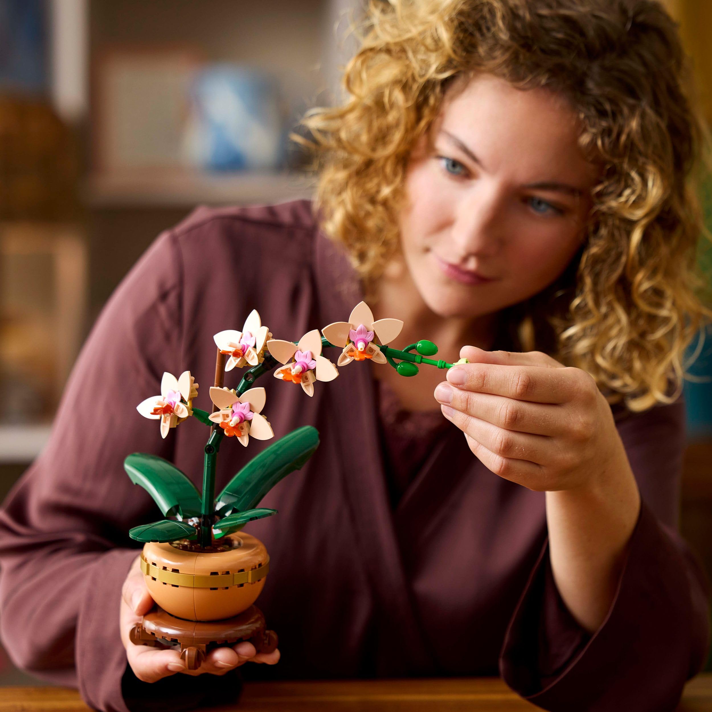 LEGO Botanicals Mini Orchid - Artificial Flower Building Kit for Adults 13