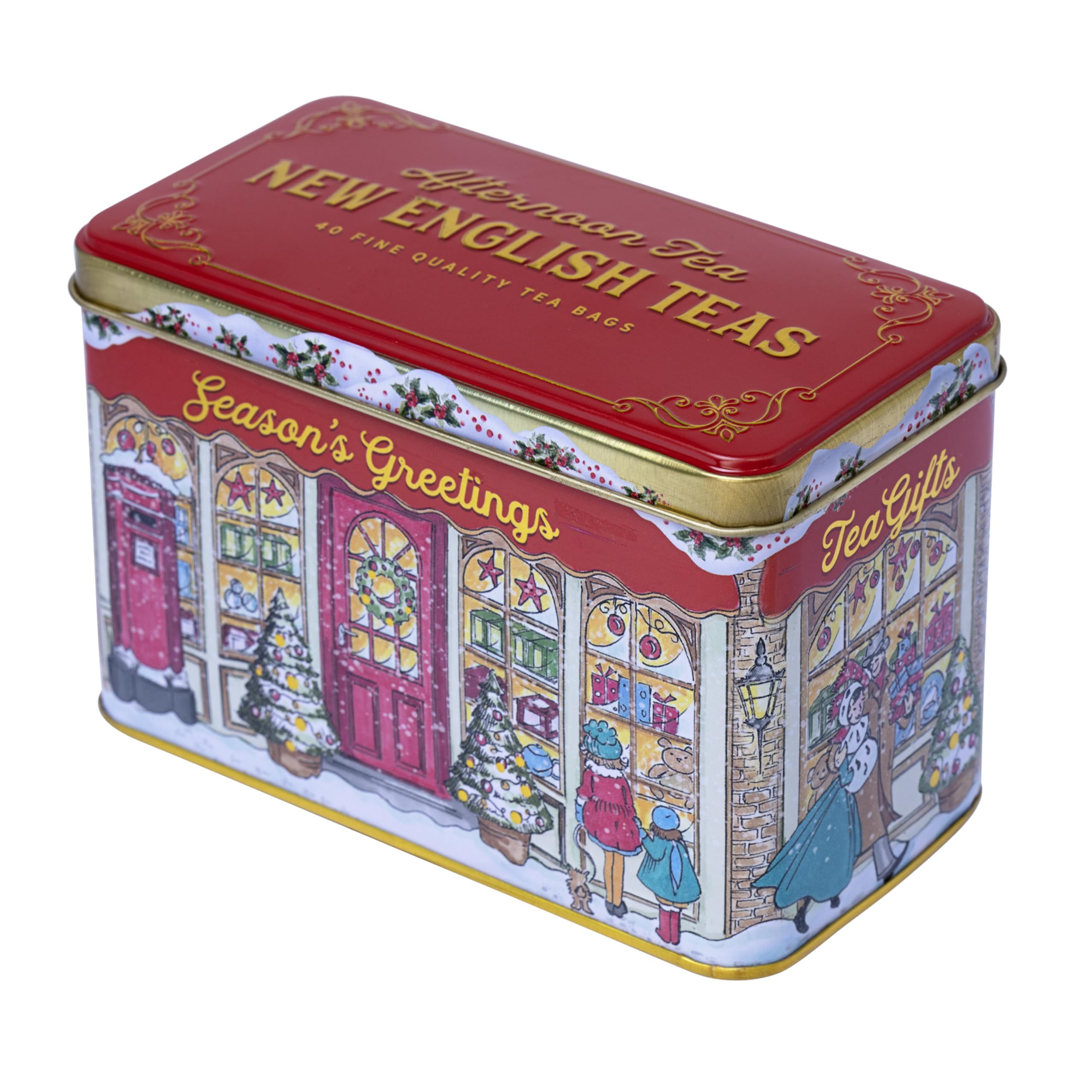 New English Teas Season's Greetings Christmas Tea Tin with 40 Afternoon Tea Bags 3
