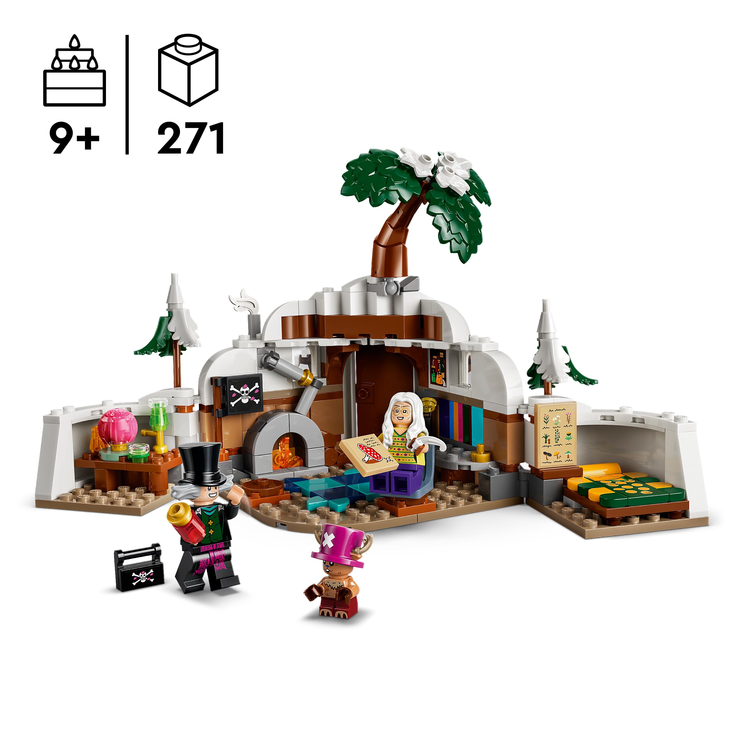 LEGO ONE PIECE Dr. Hiriluk's Hideout Building Set | 3 Minifigures | Ages 9+