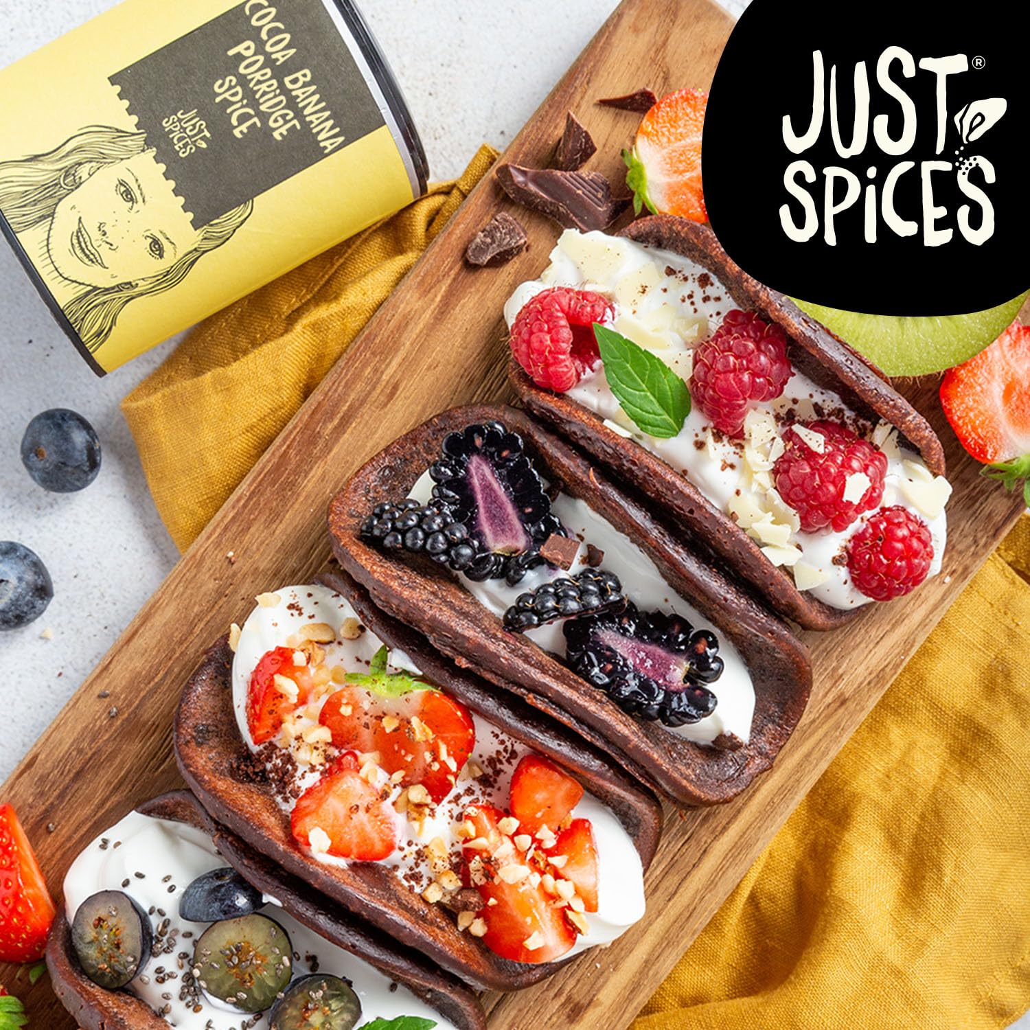 Just Spices Cocoa Banana Porridge Spice, 55g - Natural Mix for Chocolatey Banana Porridge & Desserts 5