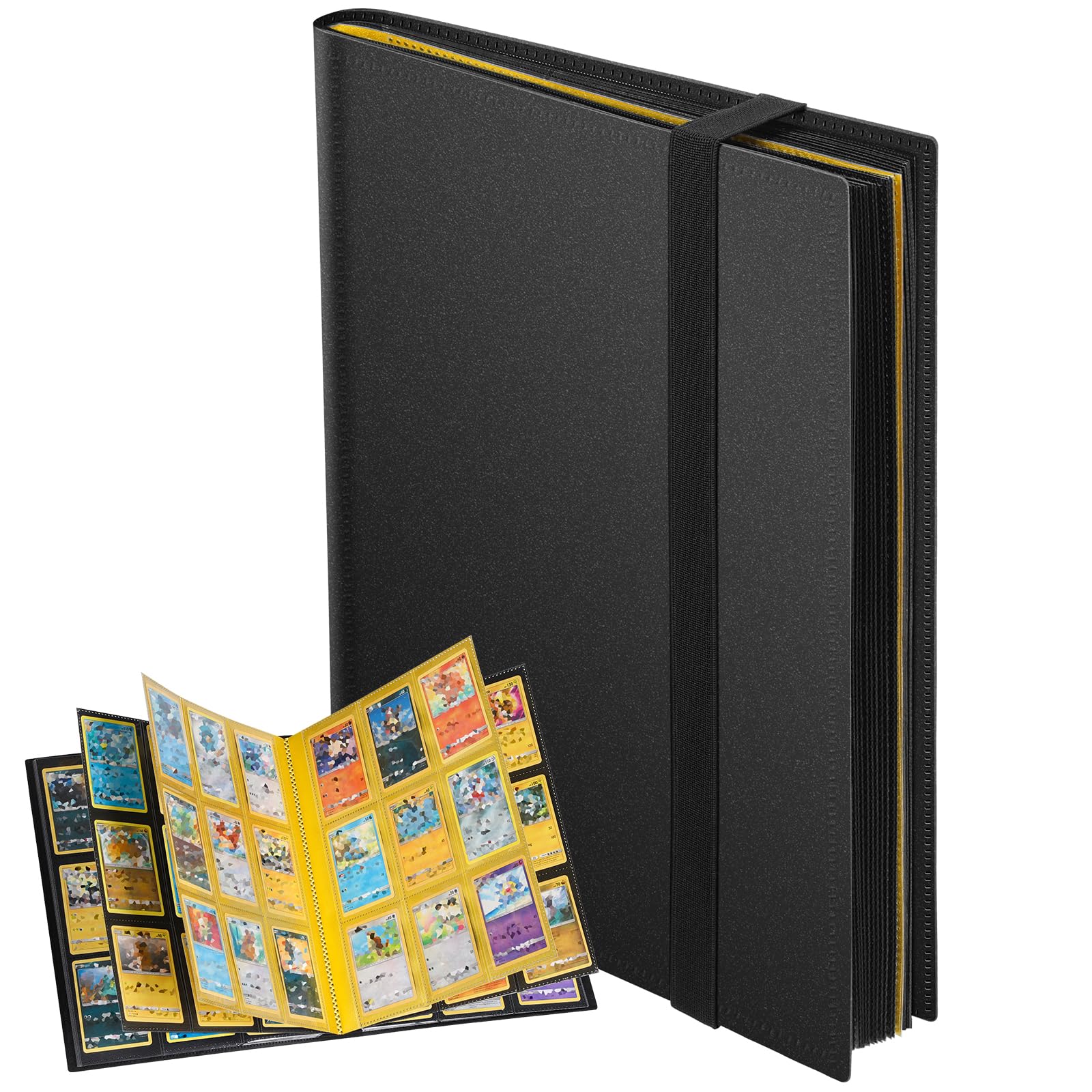 Euqvunn Trading Card Binder - 432 Pockets, 24 Sheets, Black | Archival Safe Storage 1