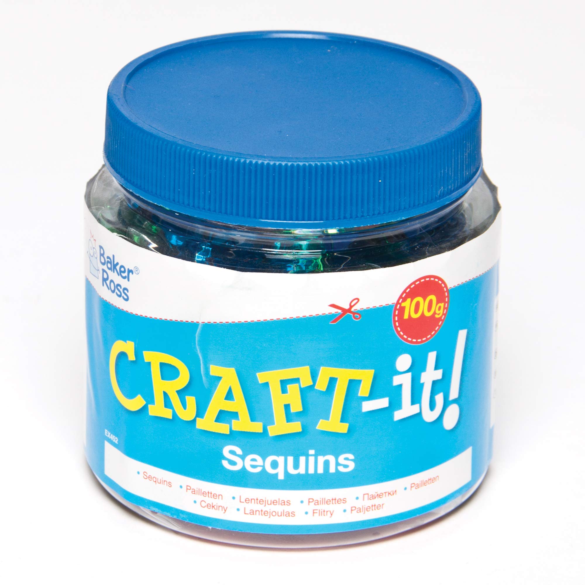 Baker Ross EX4523 Coloured Sequins Value Pack - Assorted Shiny Craft Embellishments for Kids 4