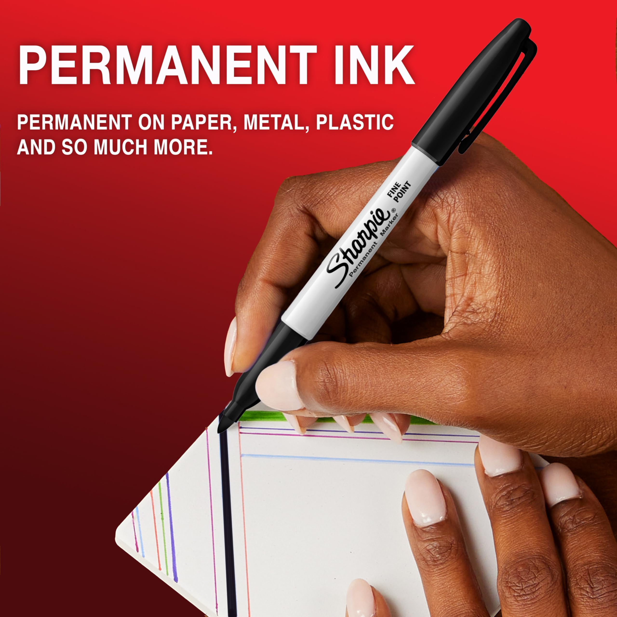 Sharpie Permanent Markers - Fine Point | Assorted Fun Colours | 12 Count