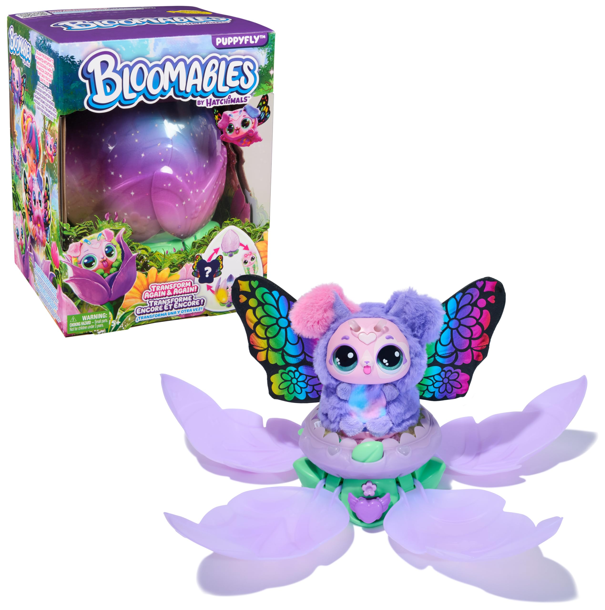 HATCHIMALS Bloomables Puppyfly Surprise Interactive Toy with Flower and Accessories 10