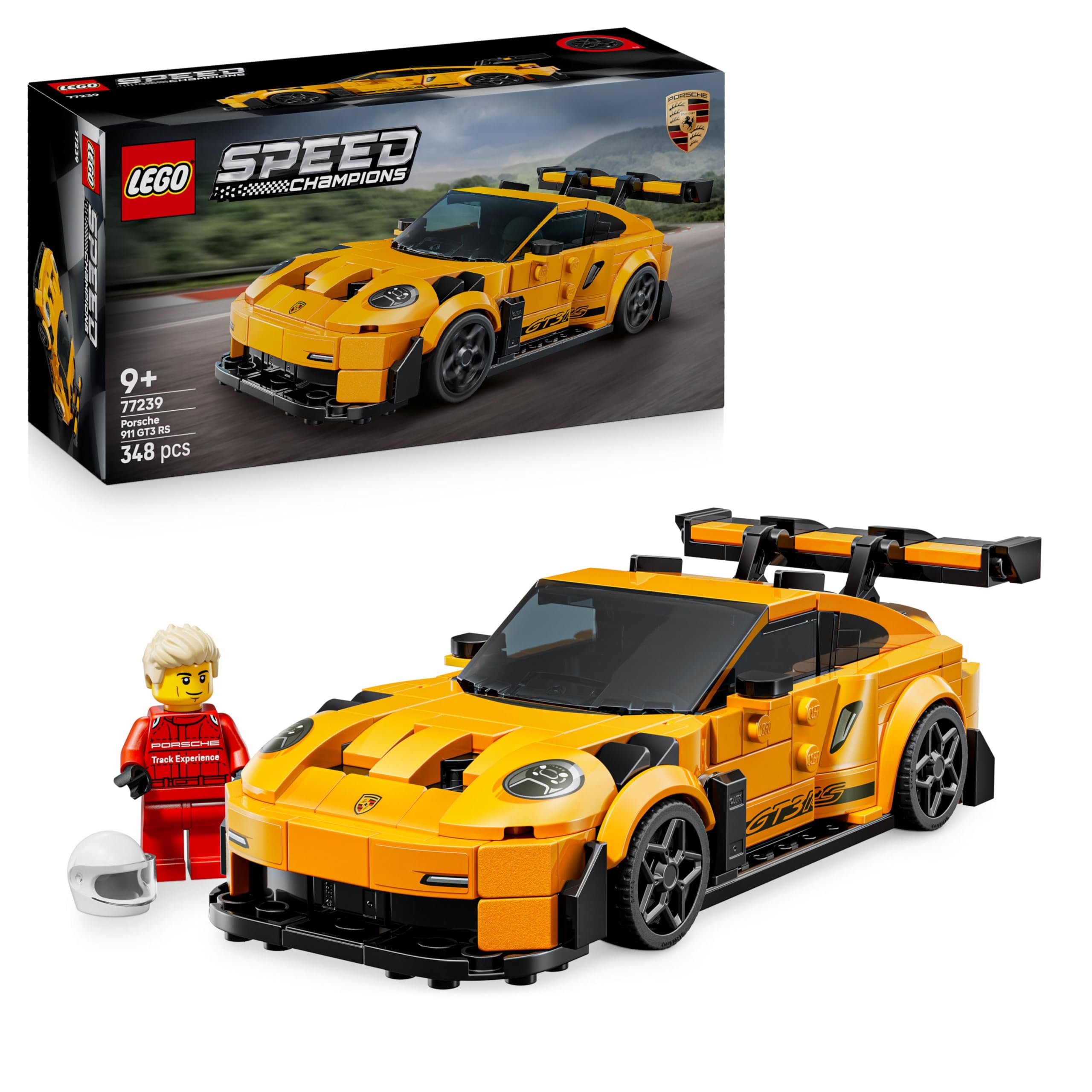 LEGO Speed Champions Porsche 911 GT3 RS Super Car Toy - Building Set for Kids 9+ 1