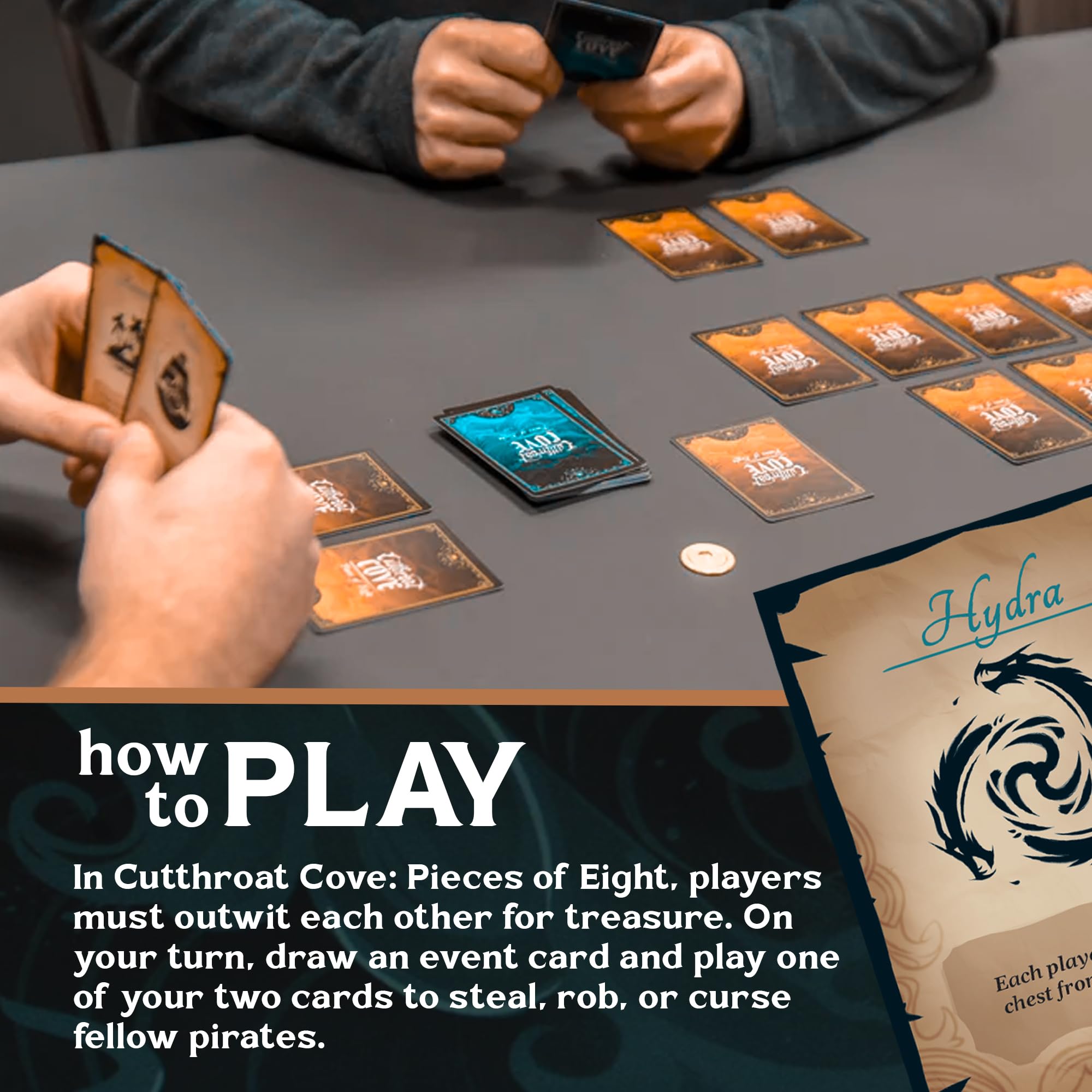 ZERO STRATEGY GAMES Cutthroat Cove: Pieces of Eight Card Game | 2-4 Players | 10-15 Min Playtime 3