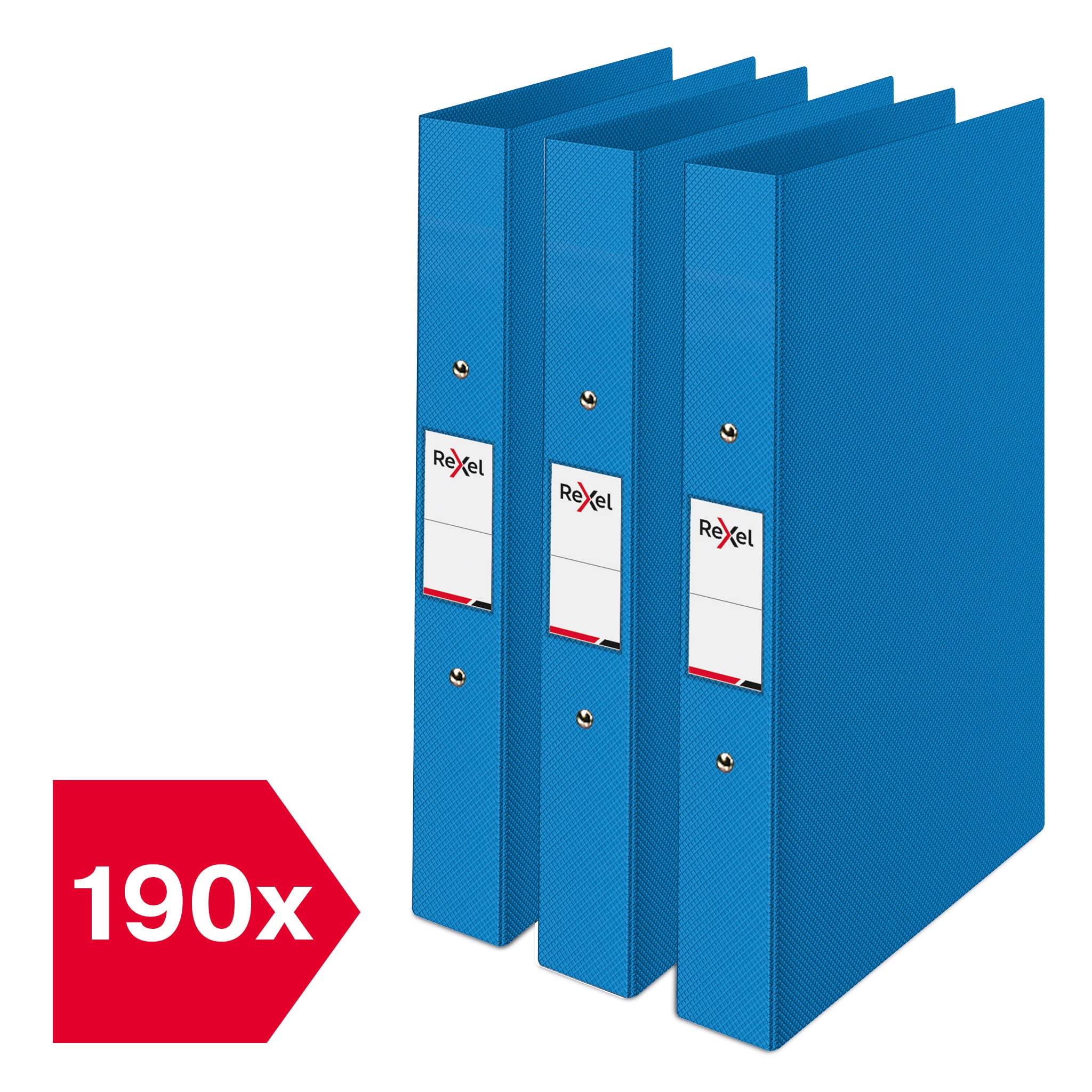 Rexel Choices A4 O-Ring Binder - 25mm Slim Spine | 190 Sheet Capacity | Blue Polypropylene 4