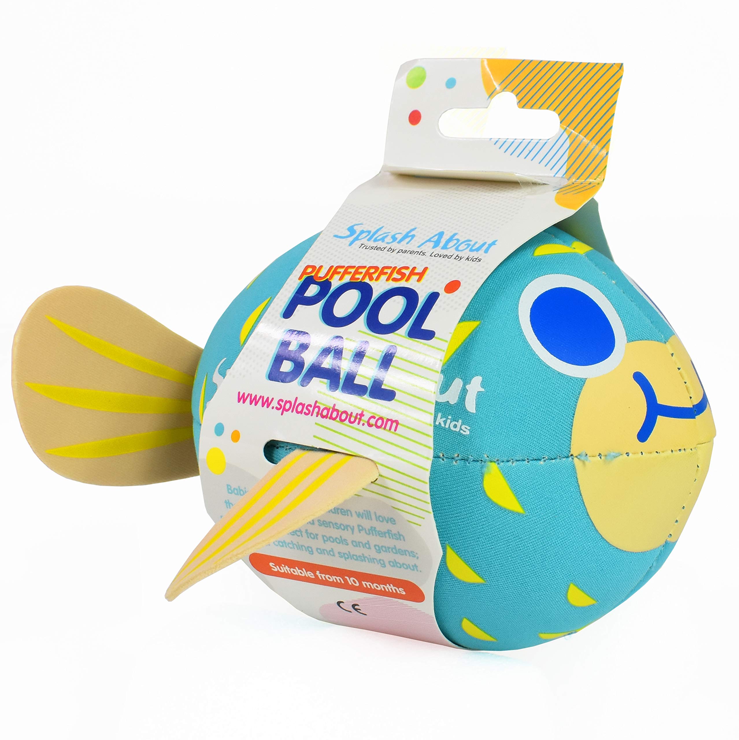 Splash About Pufferfish Neoprene Aqua Ball - Blue | Soft & Lightweight | 10 Months+ 3