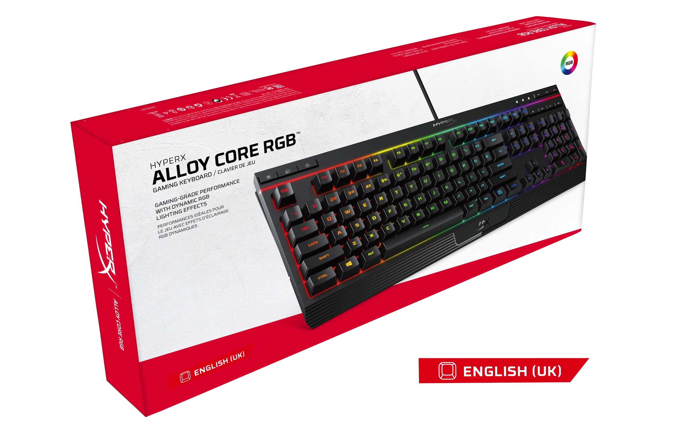 HyperX Alloy Core RGB Gaming Keyboard - Backlit, RGB, Spill Resistant | Plastic 2