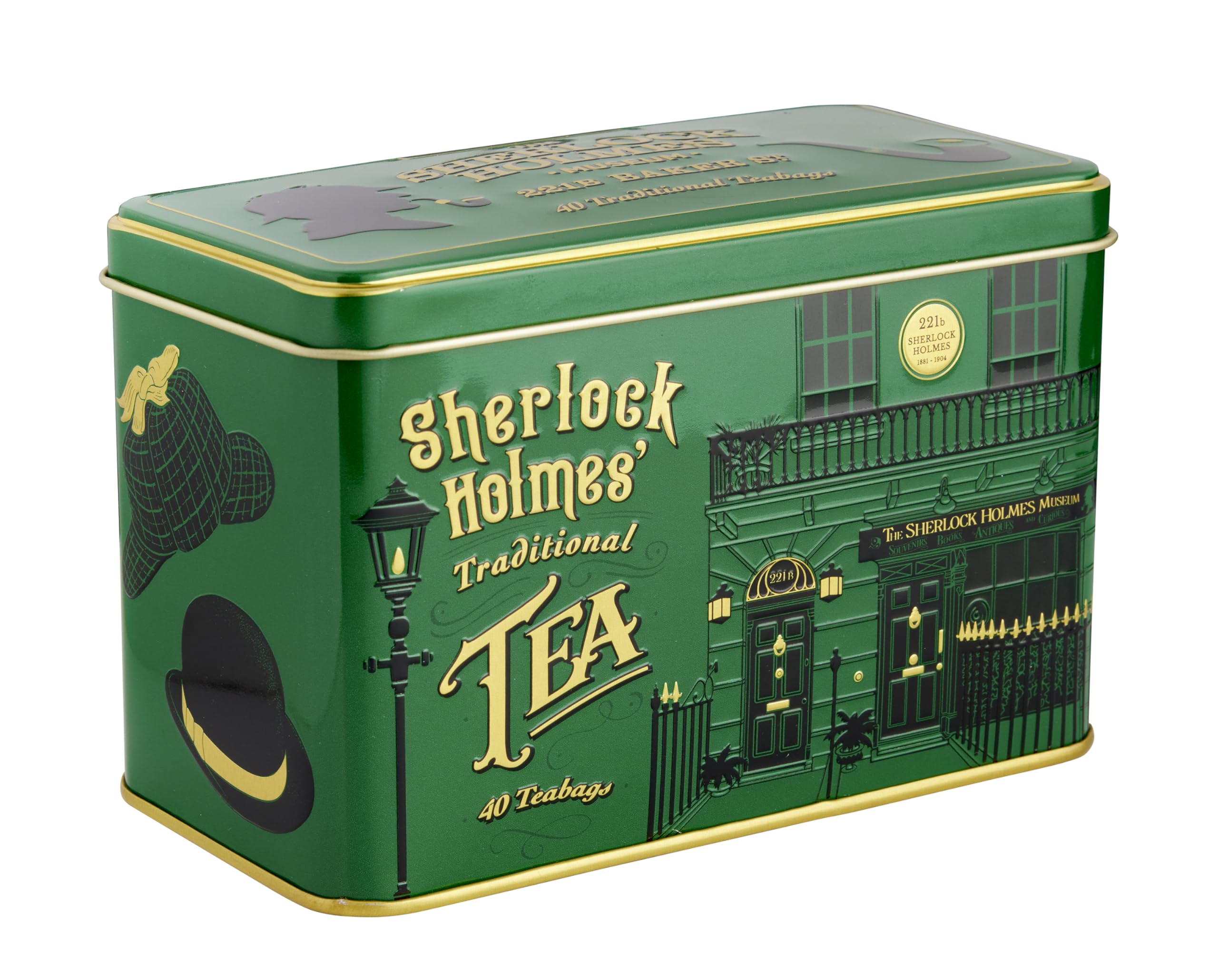 Sherlock Holmes Tea Tin with 40 English Breakfast Teabags - New English Teas 3