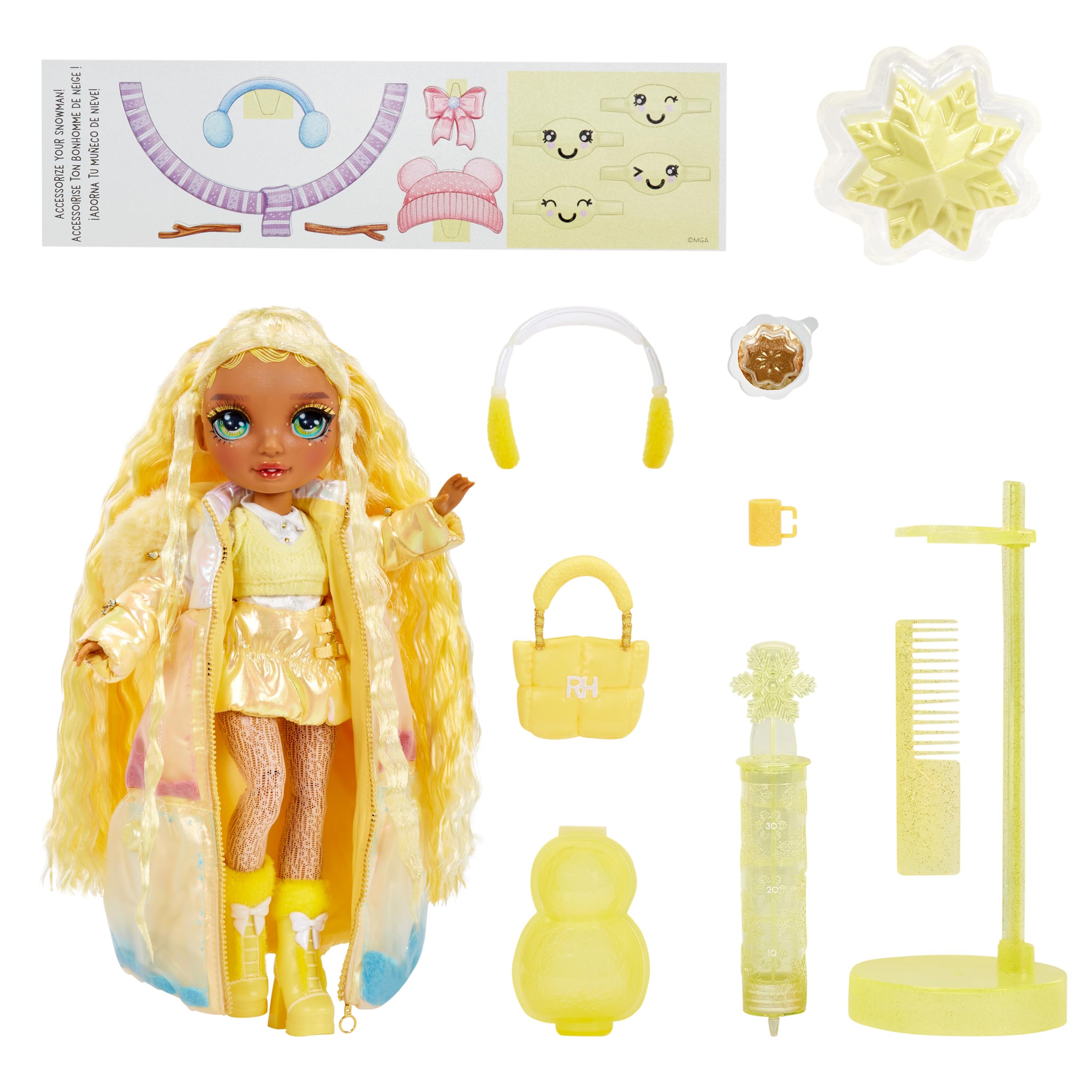 Rainbow High Winter Wonderland - Sunny (Yellow) - 28 cm Fashion Doll with Magic Snow Outfit 10