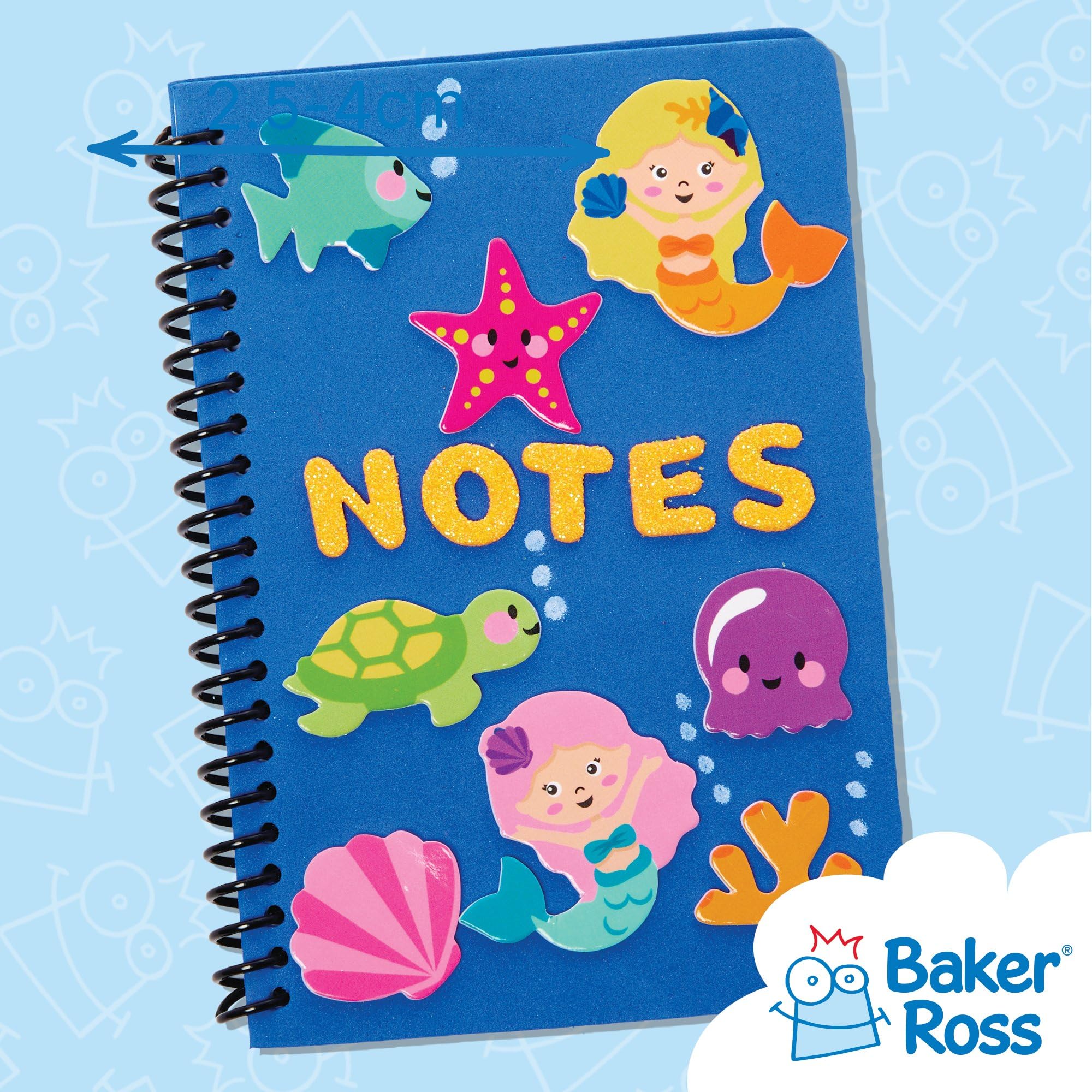 Baker Ross Mermaid Foam Stickers - Pack of 200, Self-Adhesive | 50 Assorted Styles | 25mm-40mm 4