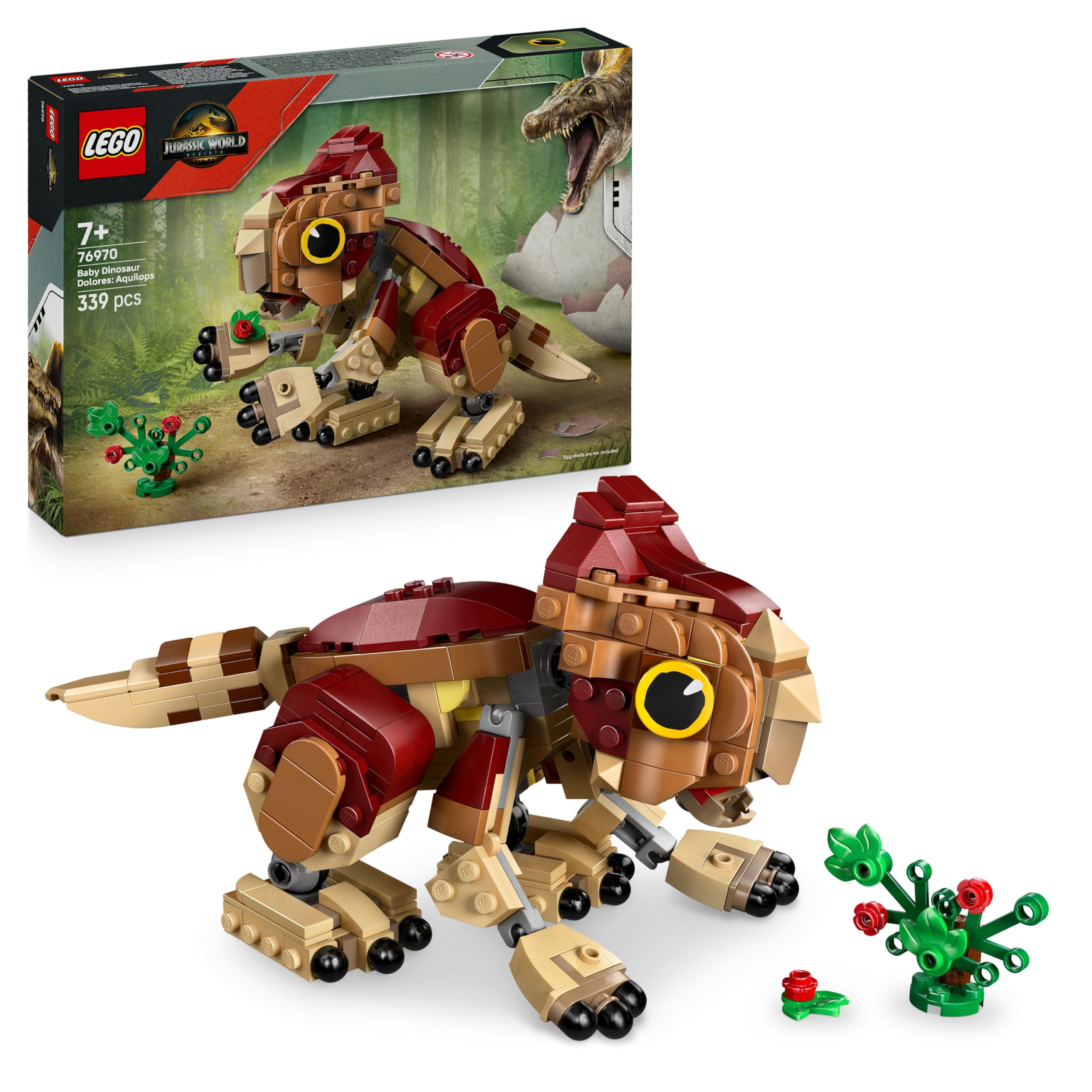 LEGO Jurassic World Baby Dinosaur Dolores: Aquilops - Building Playset for 7+ 1