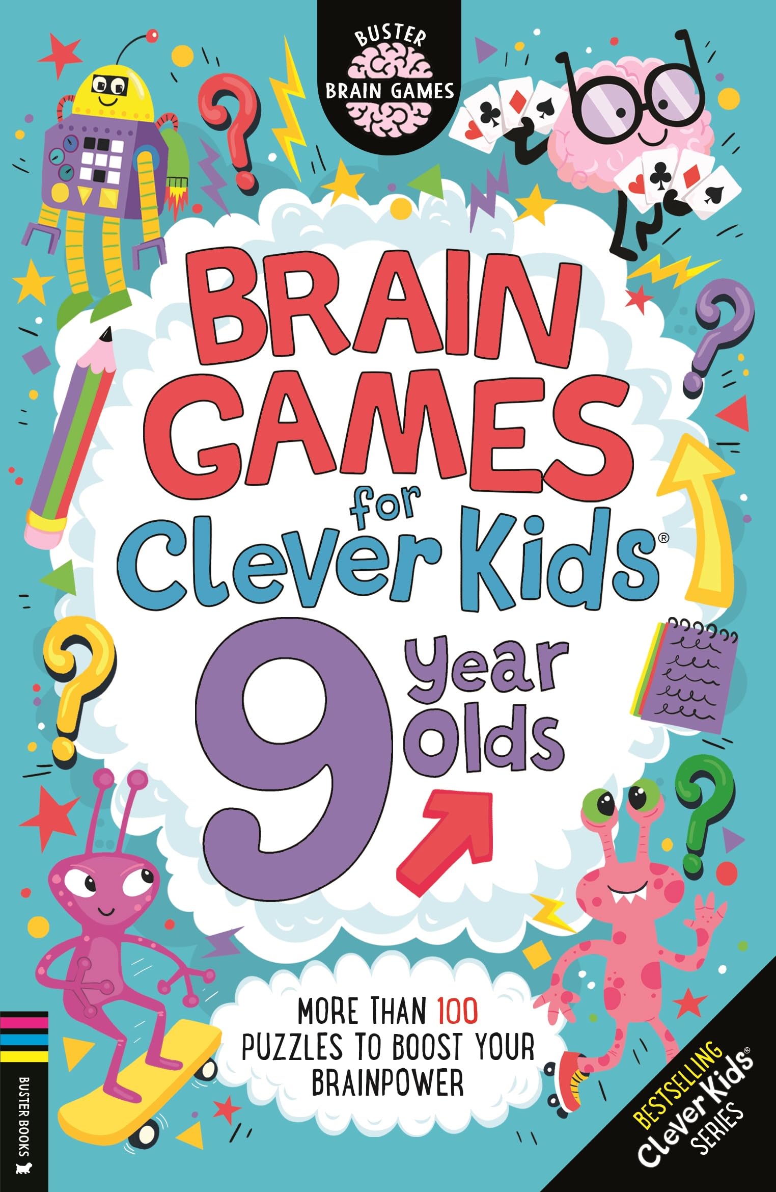 Buster Books Brain Games for Clever Kids® 9 Year Olds - Over 100 Puzzles | Paperback