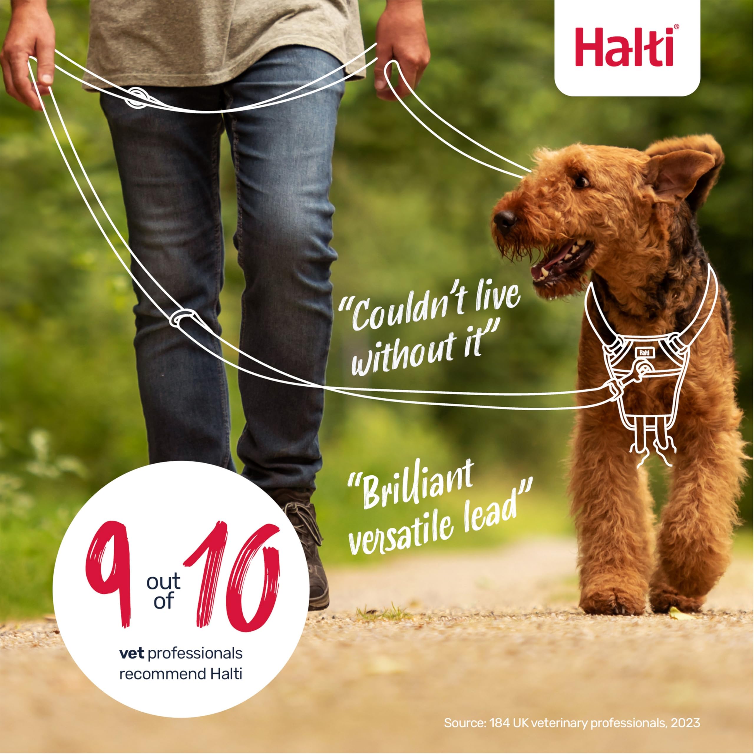 Halti Training Lead - Professional No-Pull Double-Ended Dog Lead | Size Small, Cobalt Blue 6