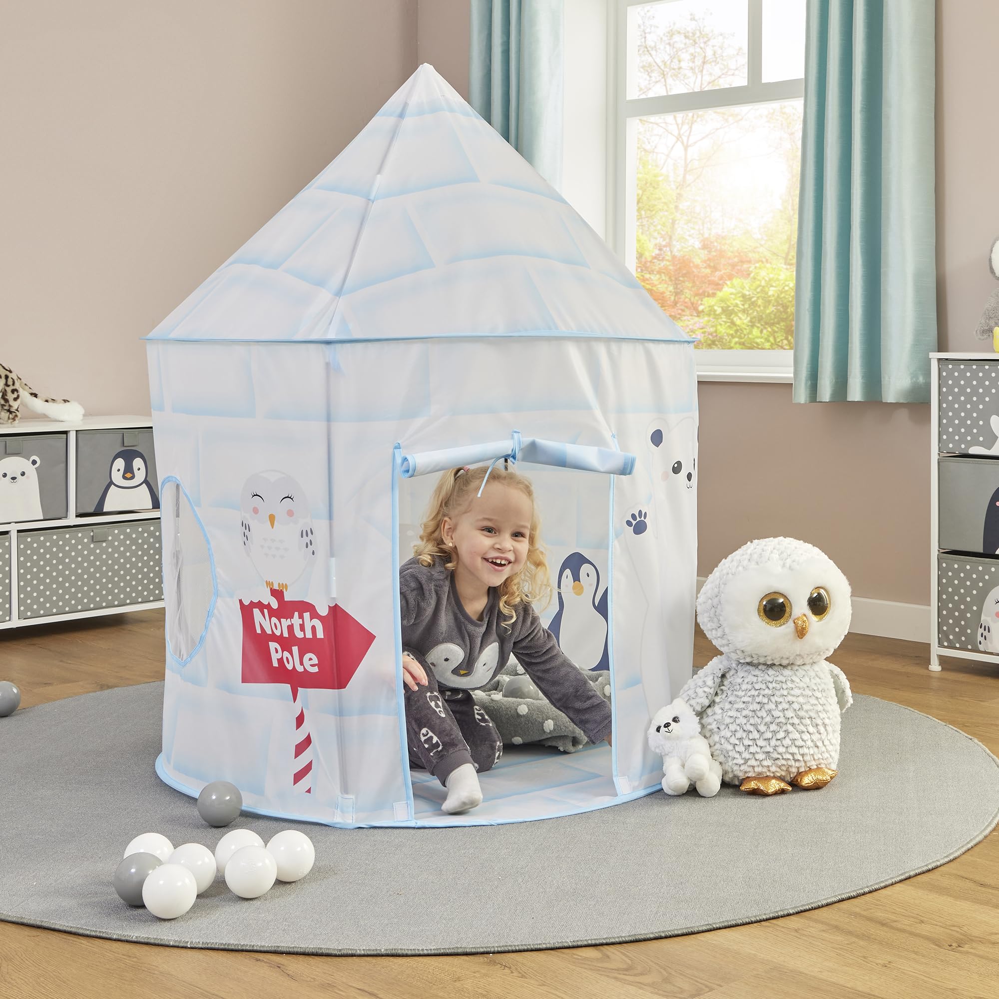 Liberty House Toys Arctic Play Tent - Igloo-Themed Play Space for Kids, Blue 6