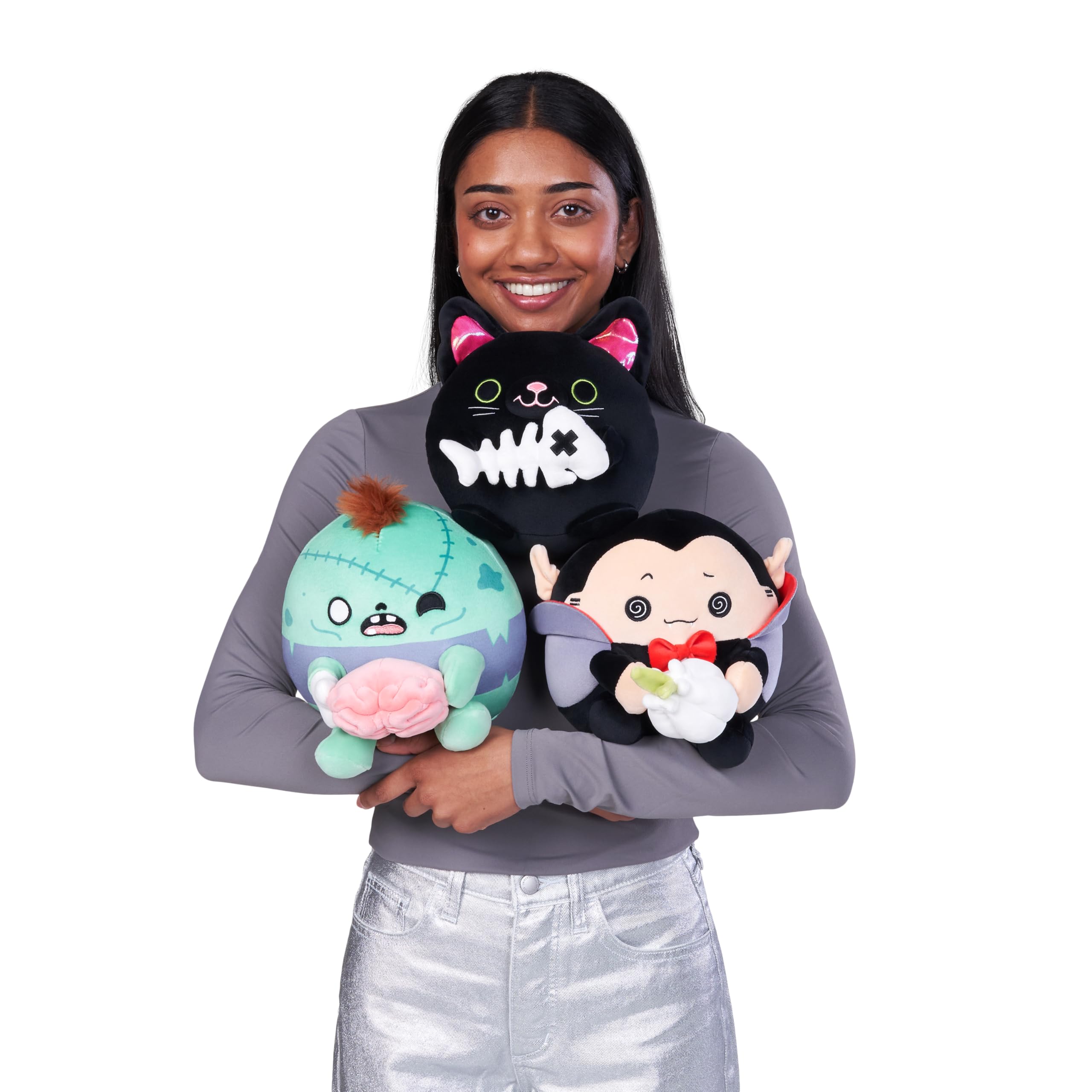 Snackles 8-inch Halloween Series 1 Plush - SALEM by ZURU, Super-Soft Stuffed Doll with Candy Treat 5