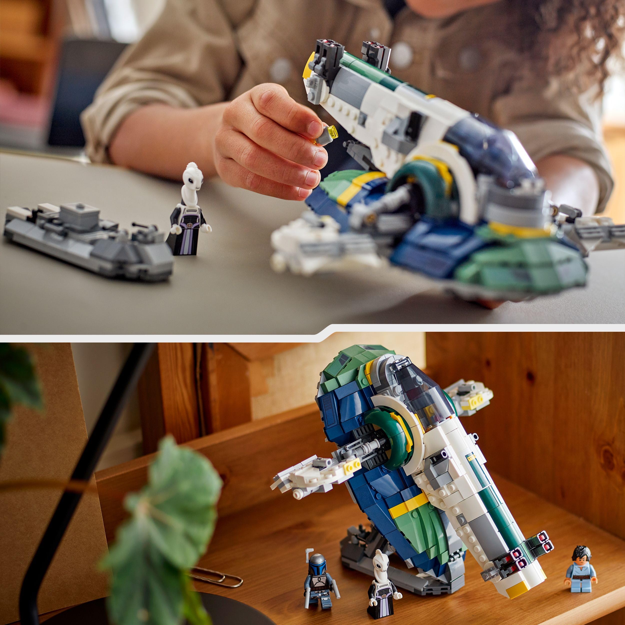 LEGO Star Wars 75433 Jango Fett's Starship - Buildable Play & Display Toy with Rotating Wings for Ages 9+ 4