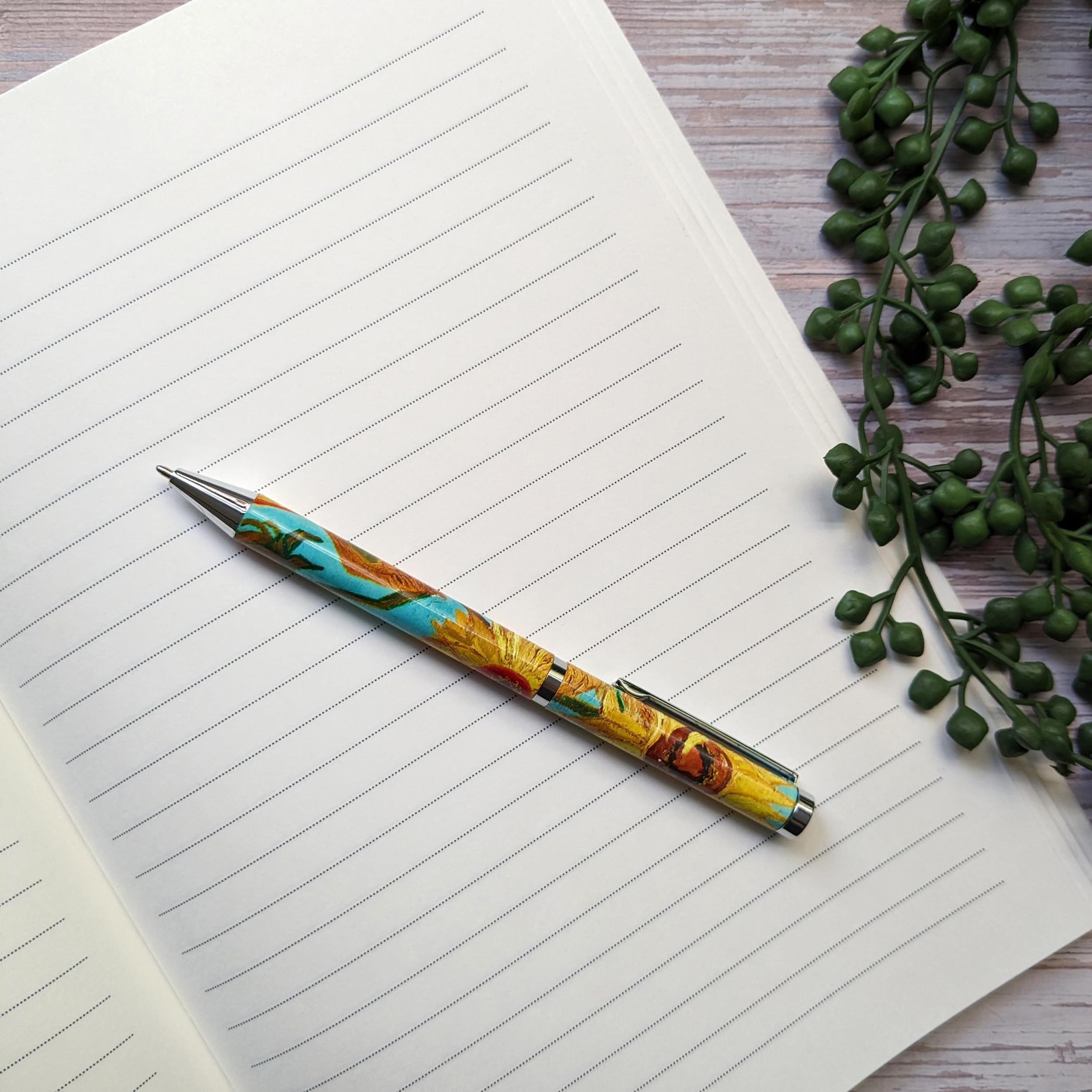 Robert Frederick Van Gogh Sunflowers Ballpoint Pen with Twist Nib | Black Ink | Gift Box 7